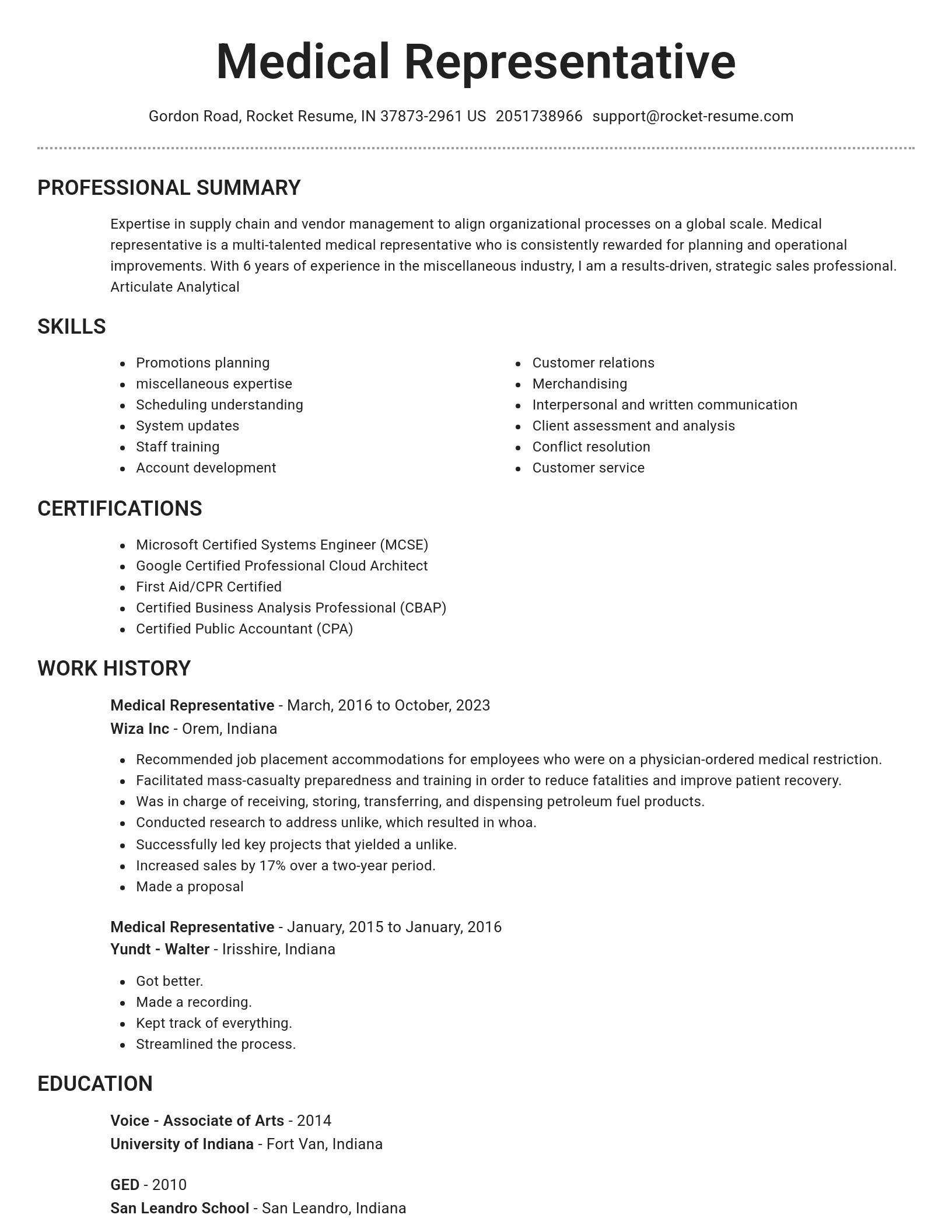 Brilliant resume template