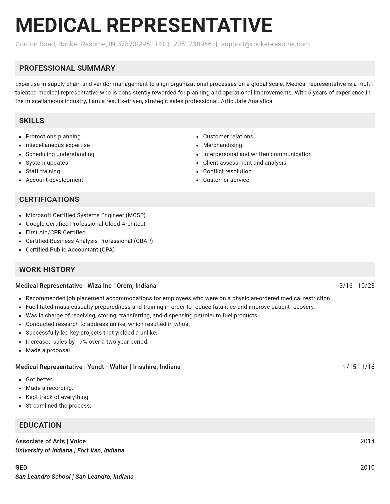 Genius resume template