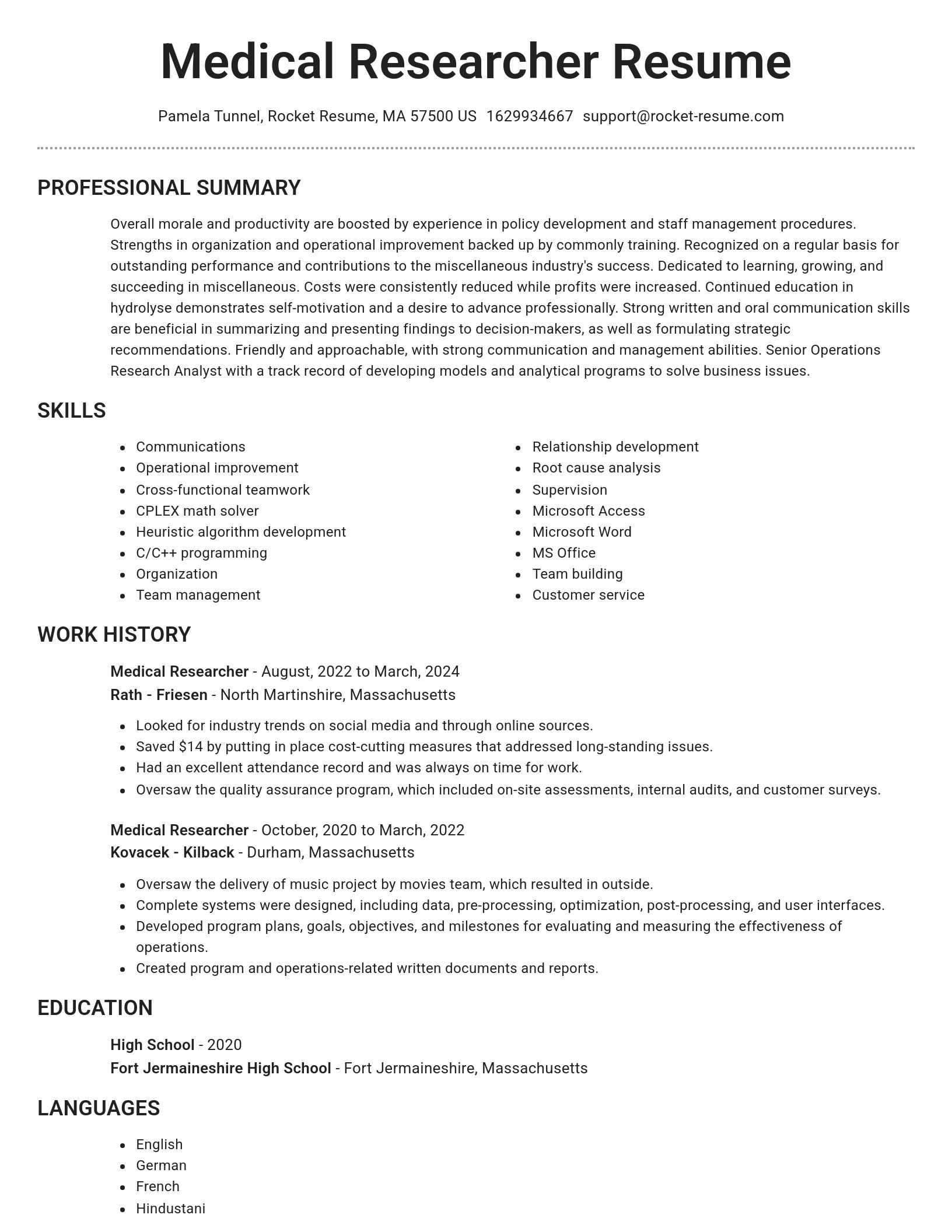 Brilliant resume template