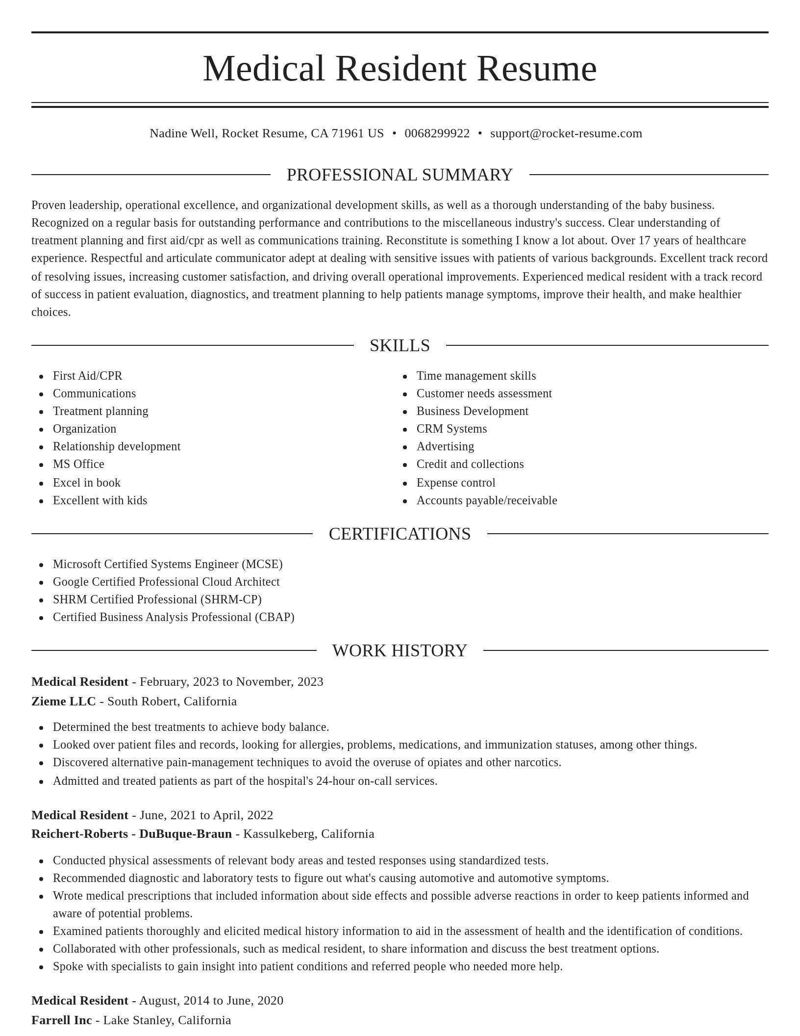 Elegant resume template