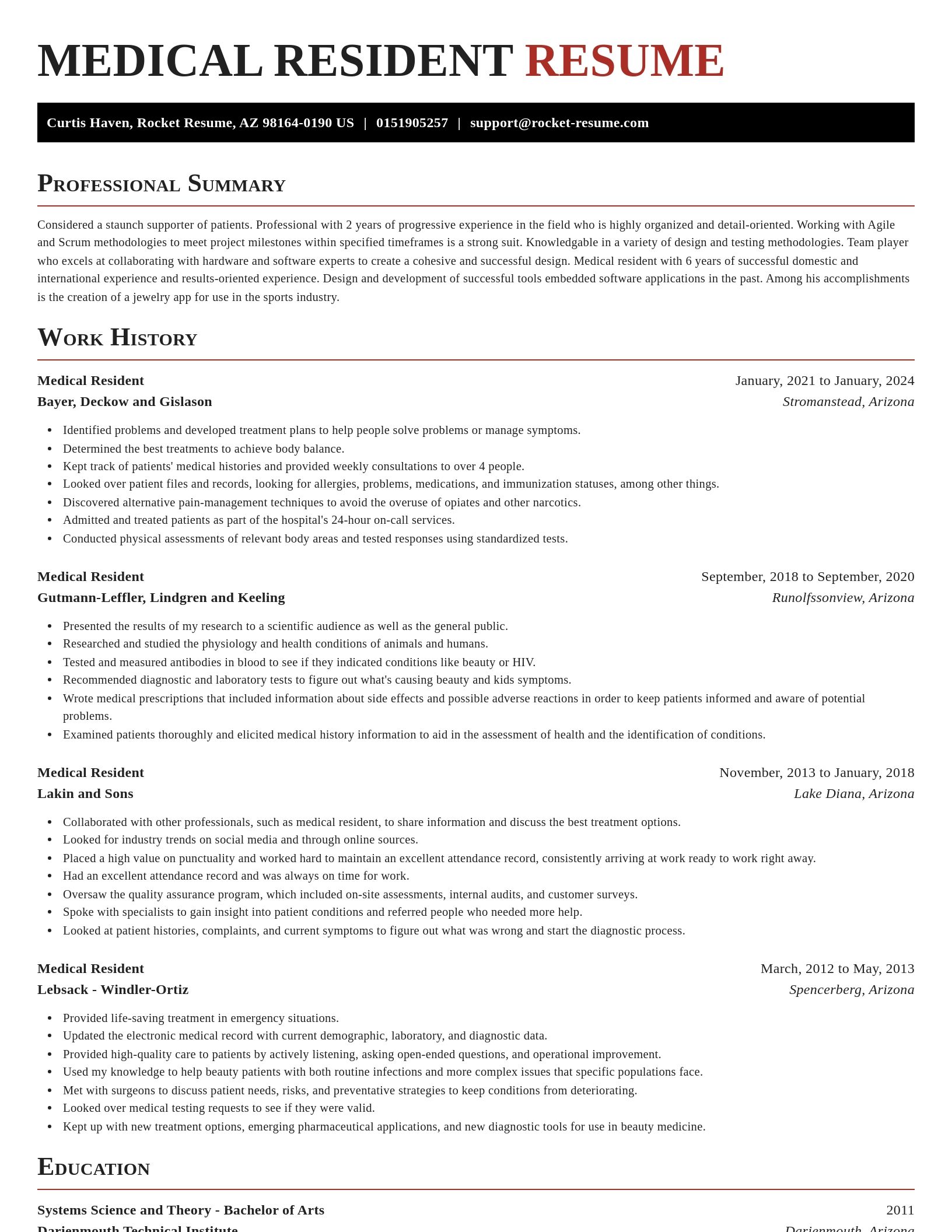 Exquisite resume template