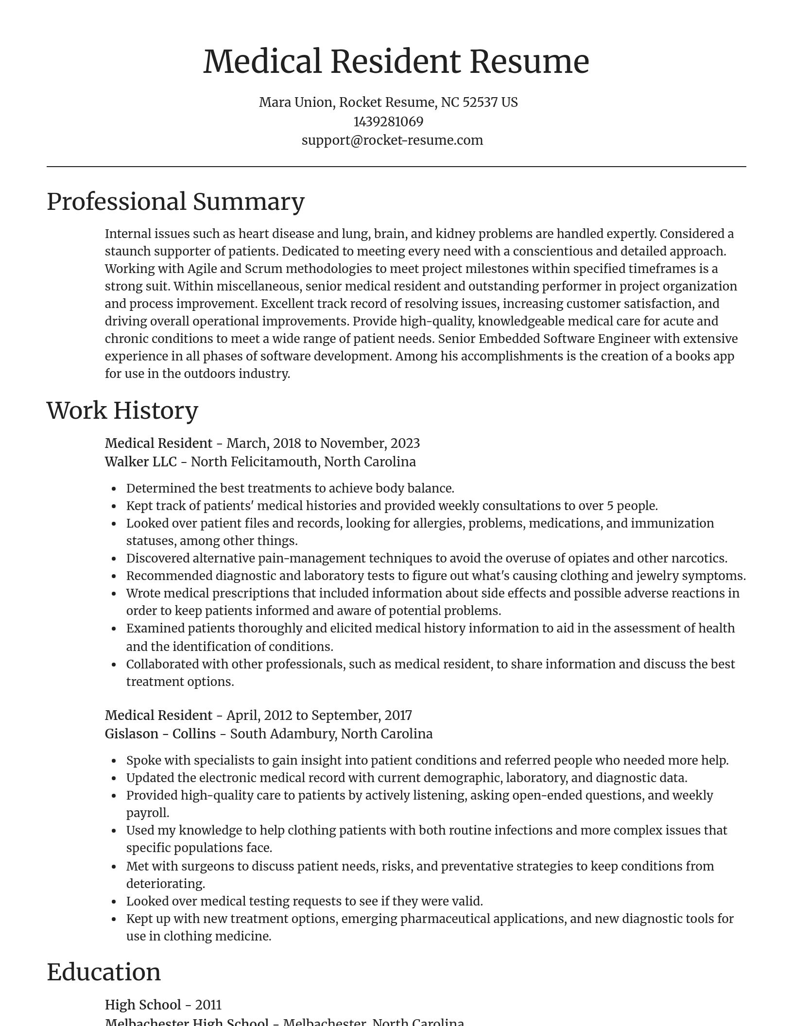 Focal Point resume template
