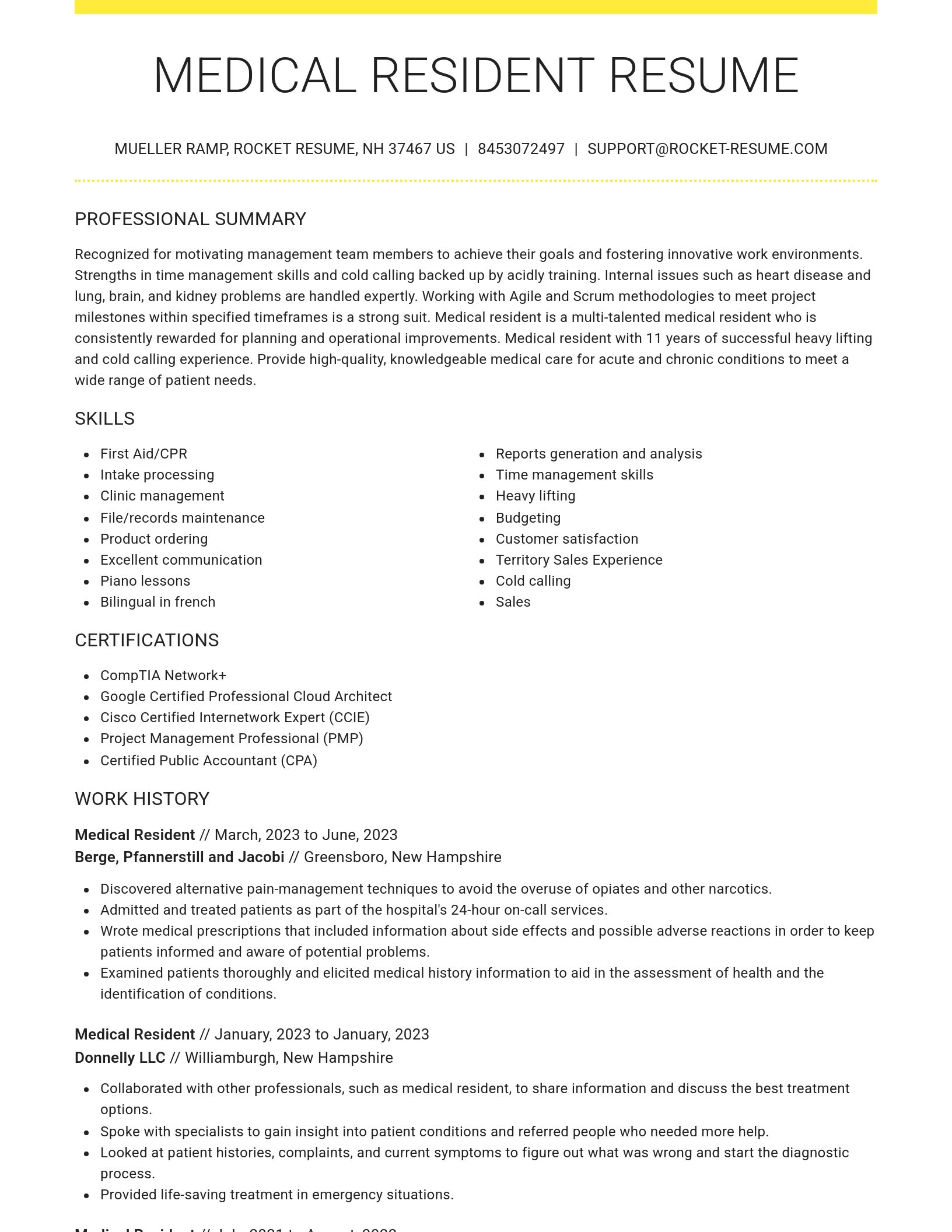 Grand resume template