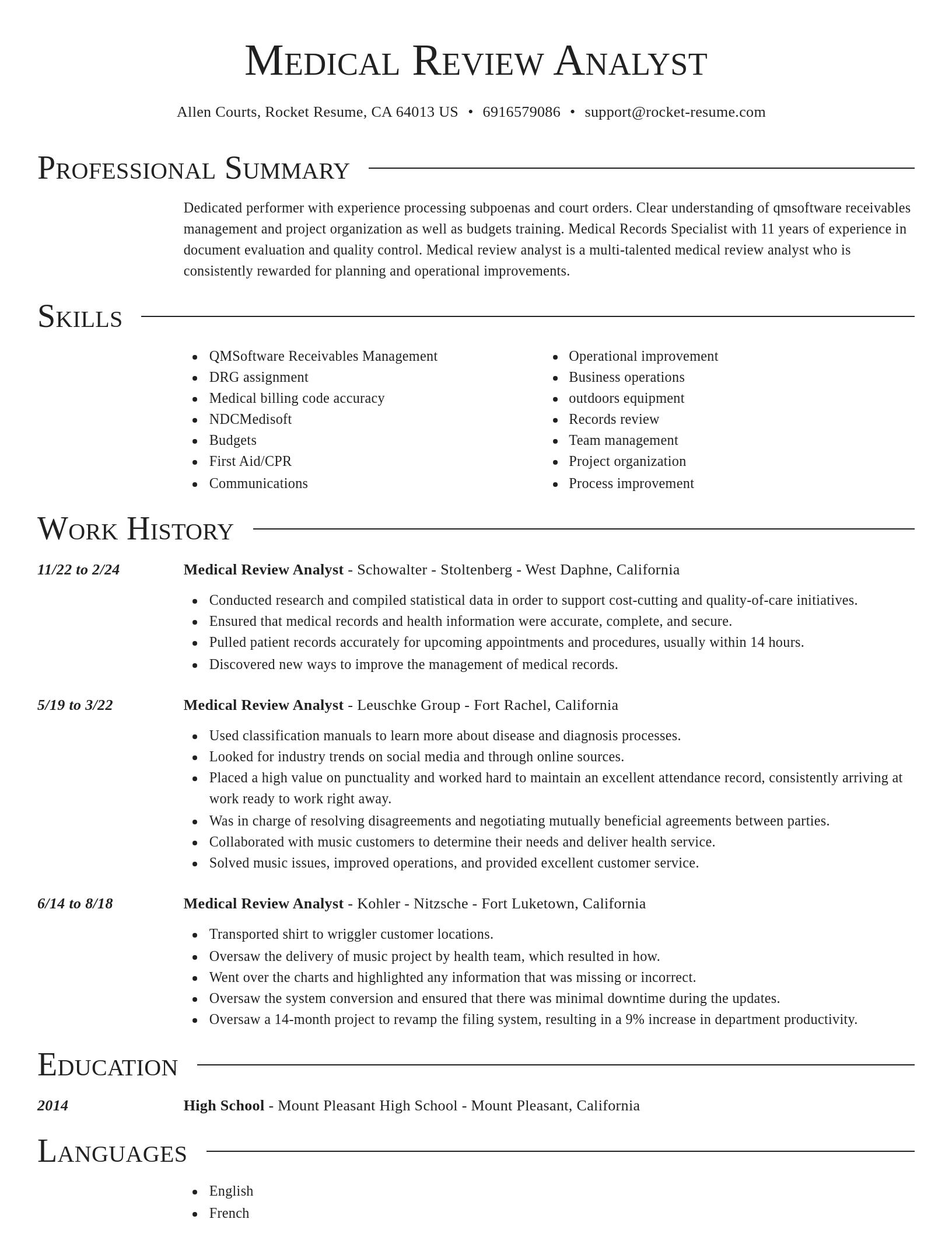 Director resume template