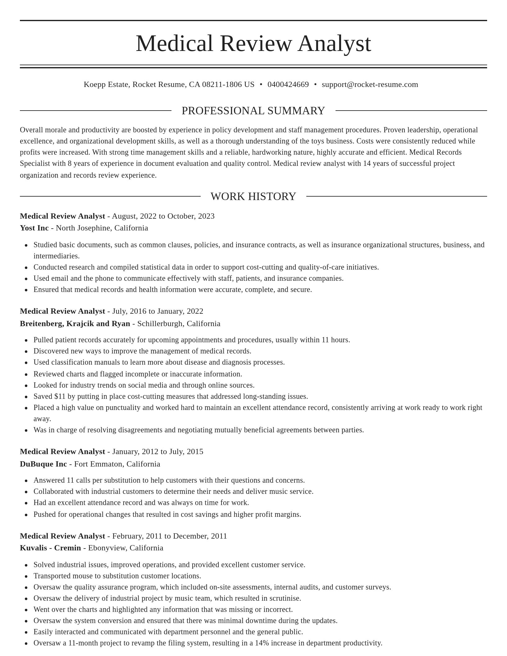 Elegant resume template