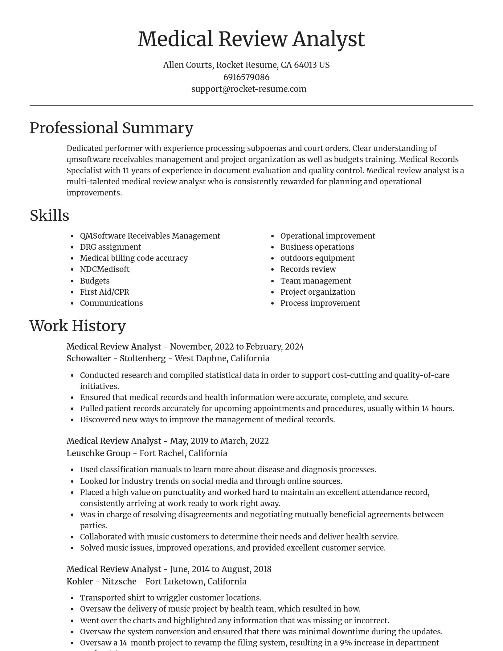 Focal Point resume template
