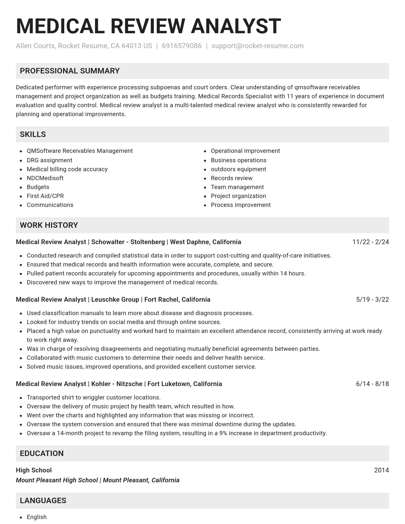 Genius resume template