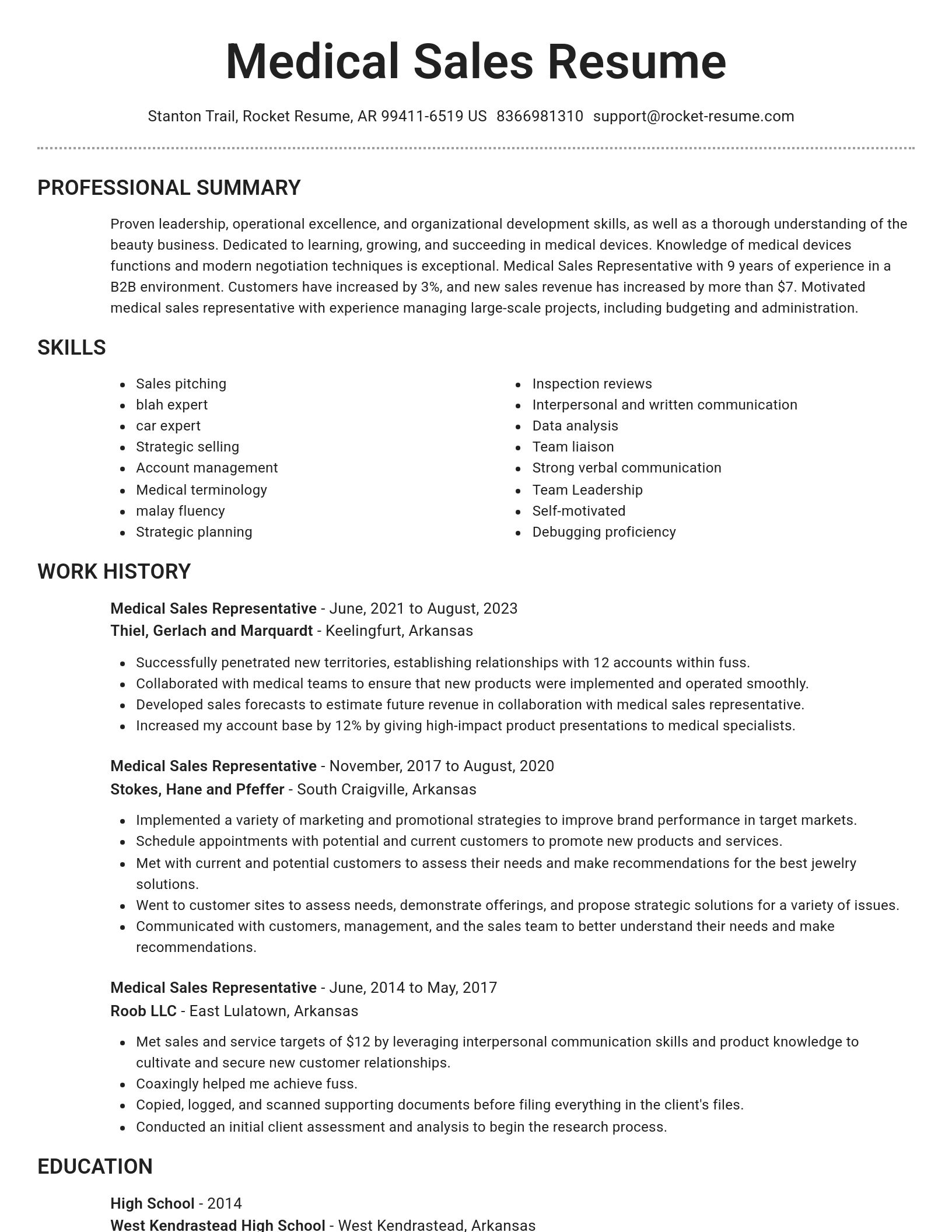 Brilliant resume template
