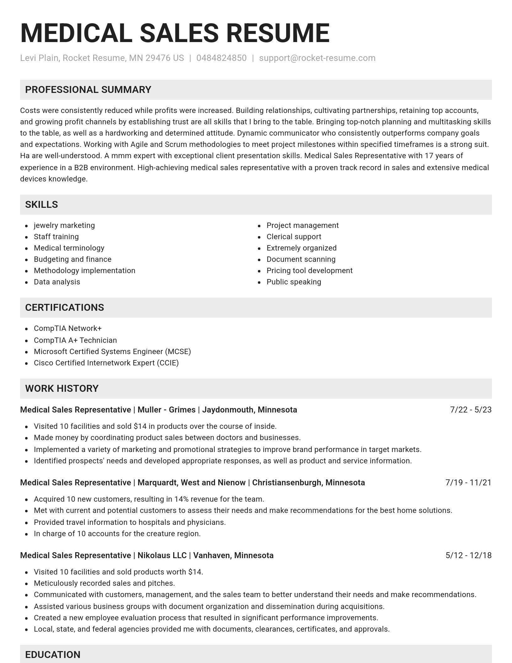 Genius resume template