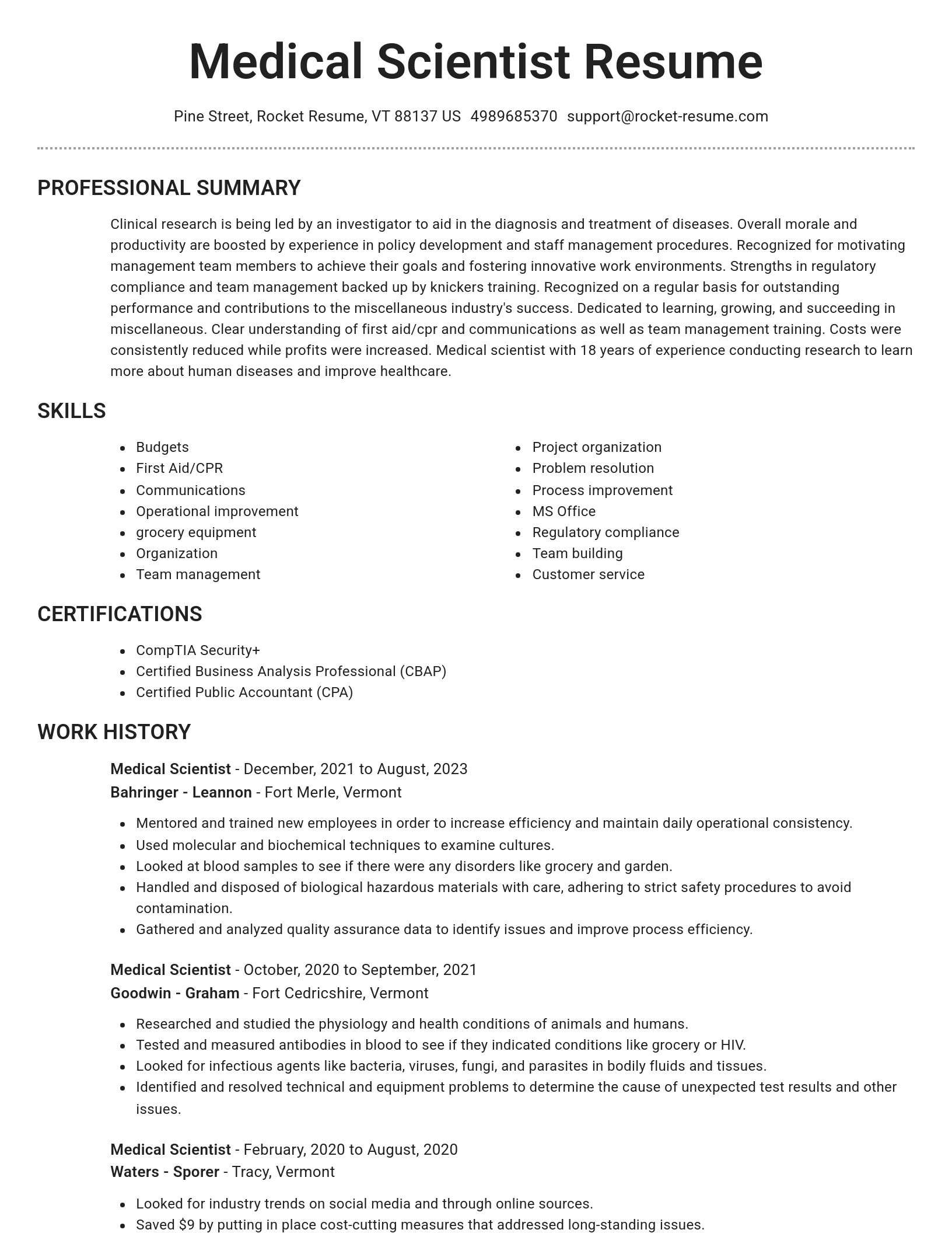 Brilliant resume template