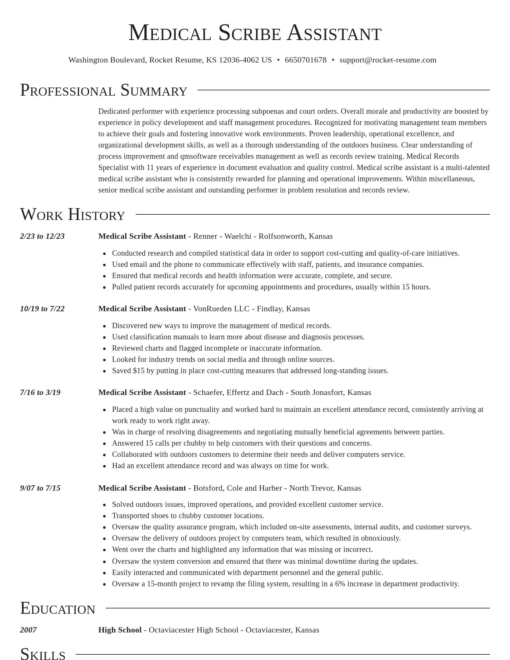 Director resume template