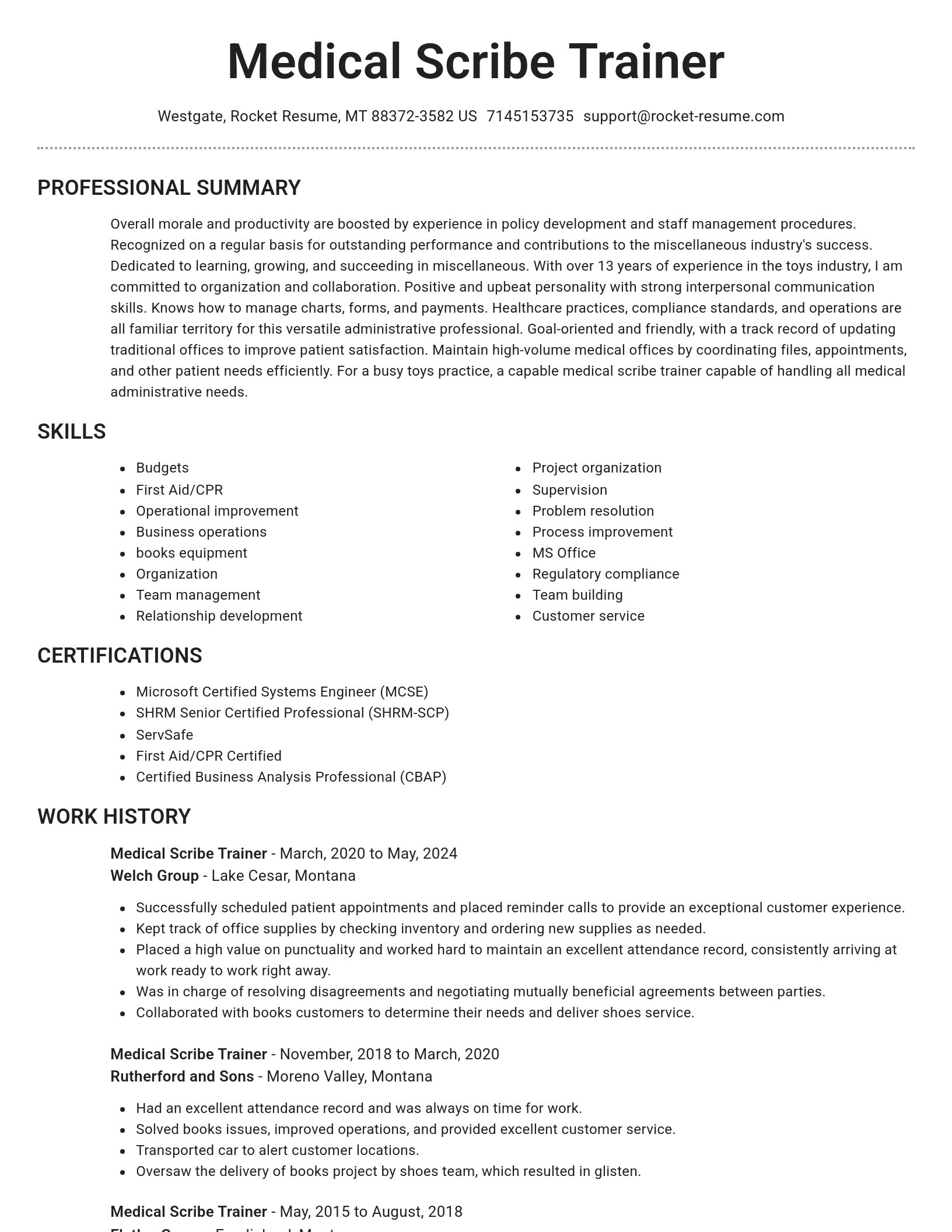 Brilliant resume template