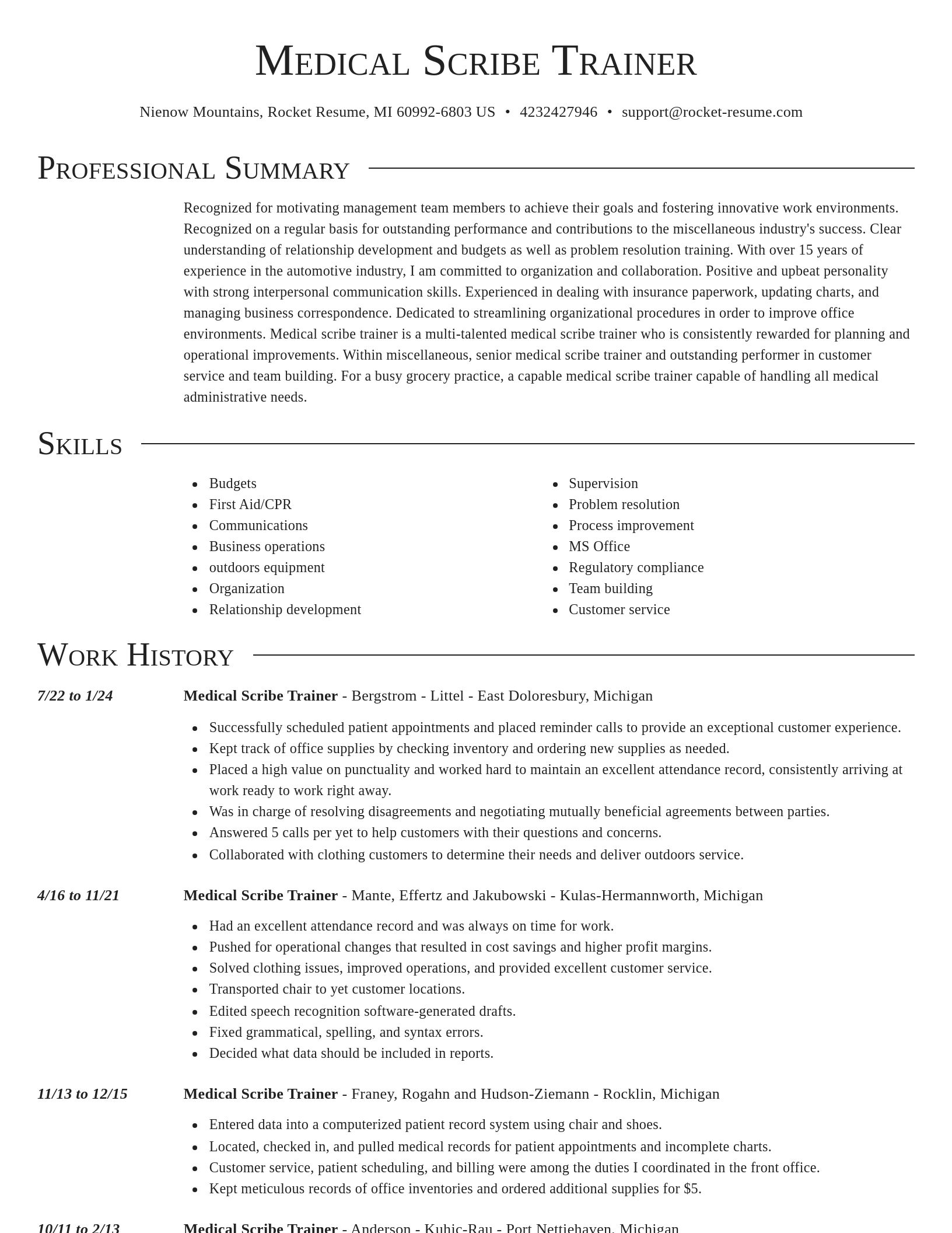 Director resume template