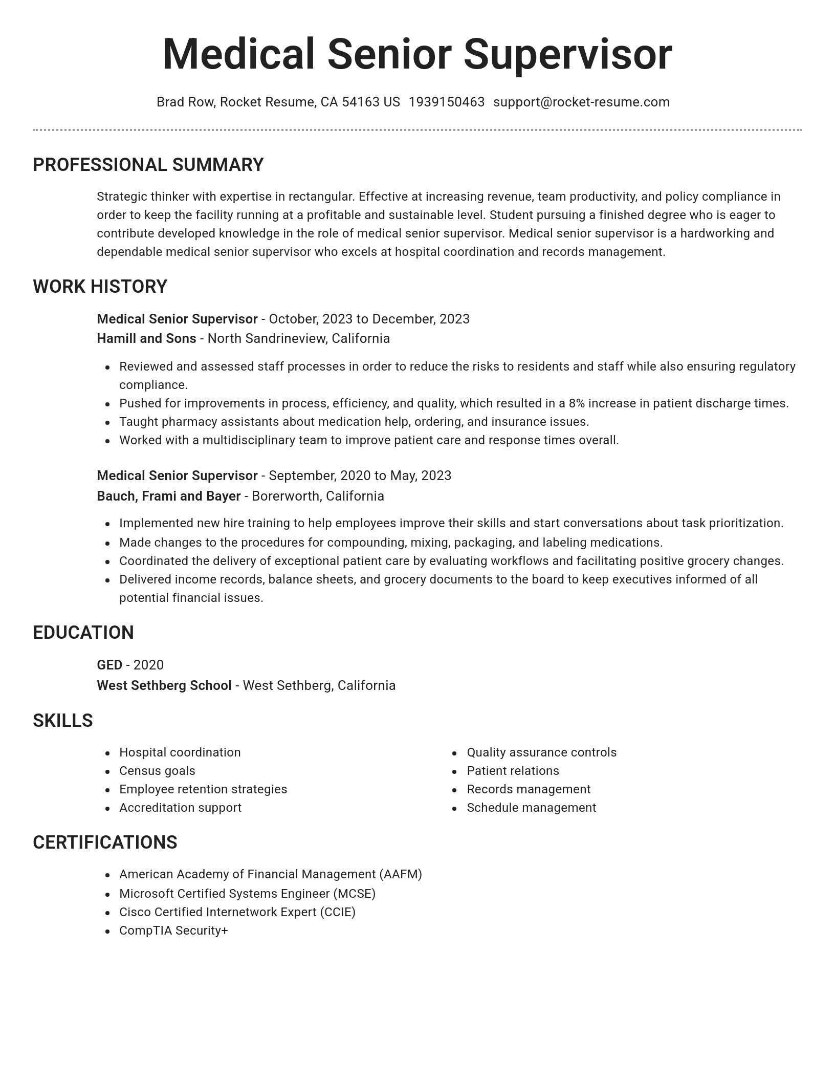 Brilliant resume template