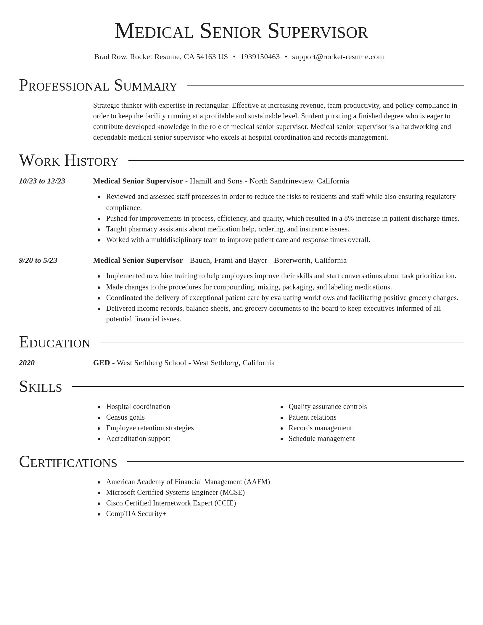Director resume template