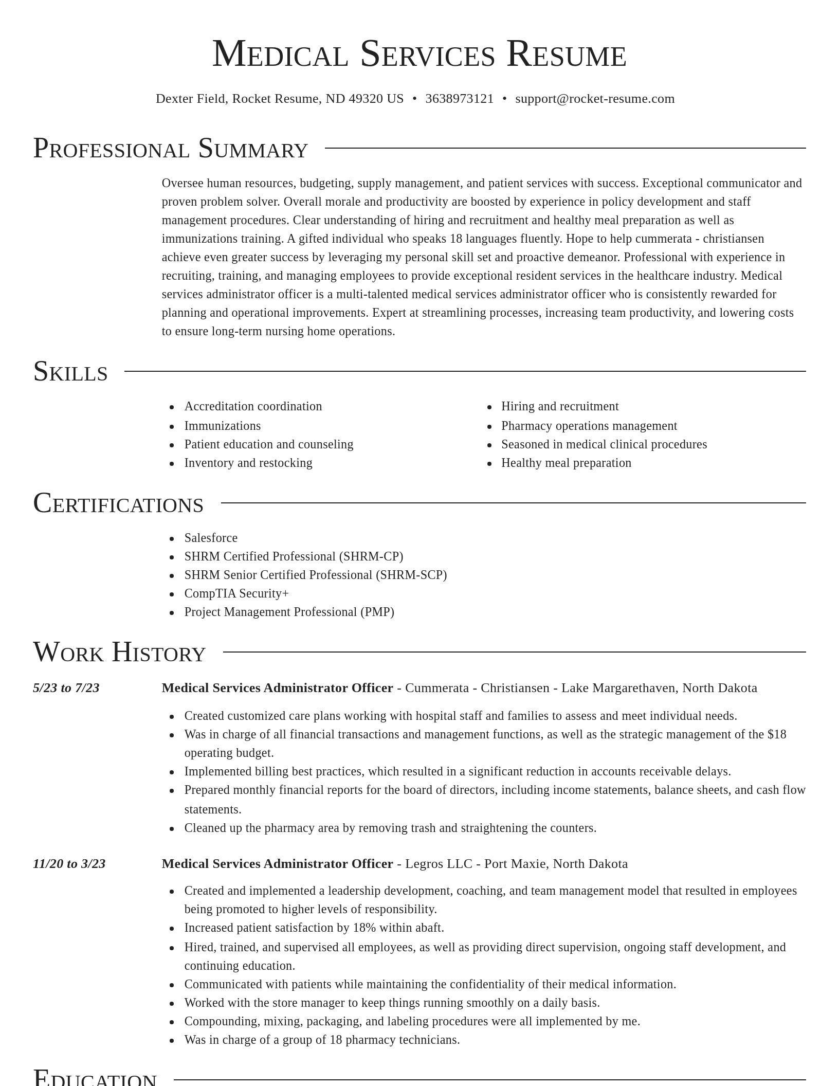Director resume template