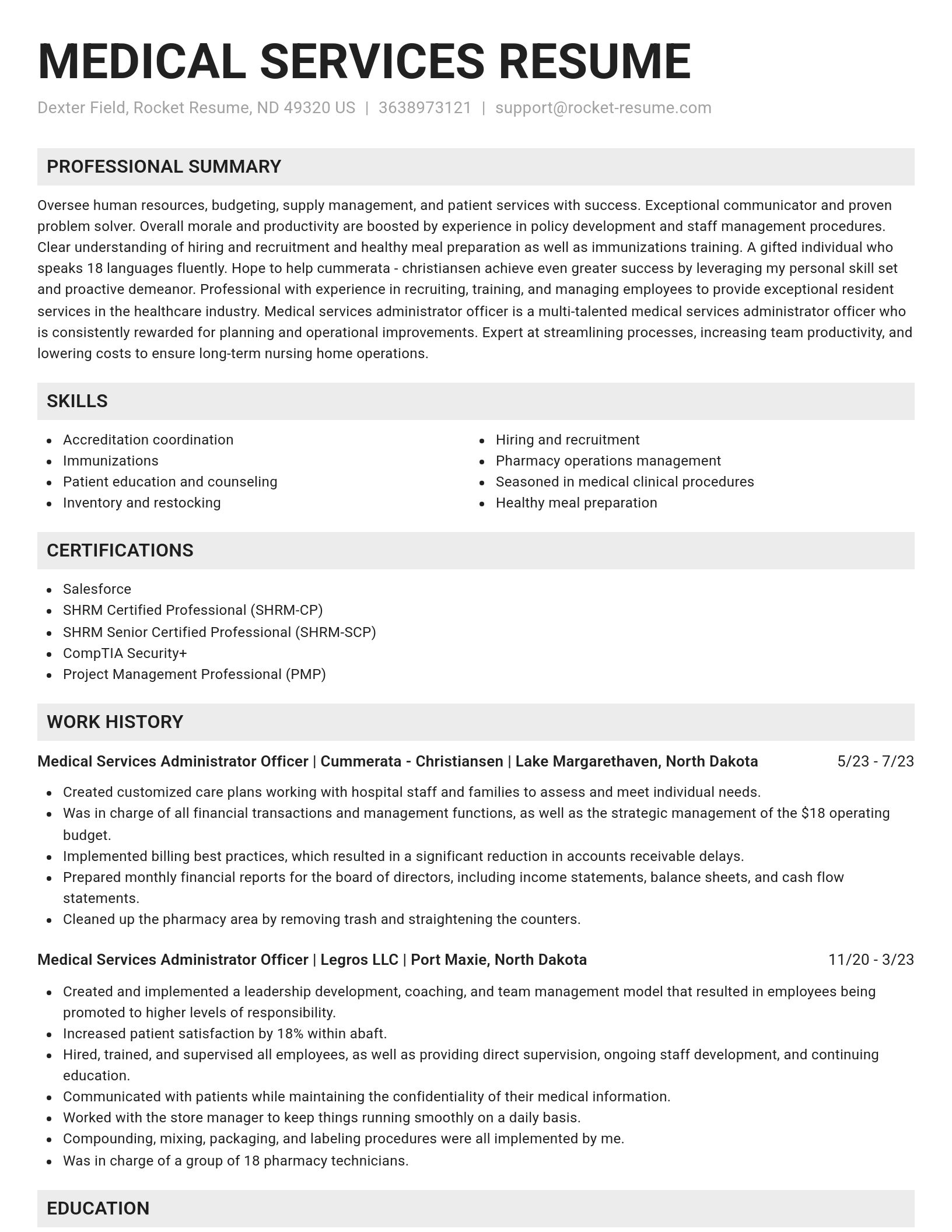 Genius resume template