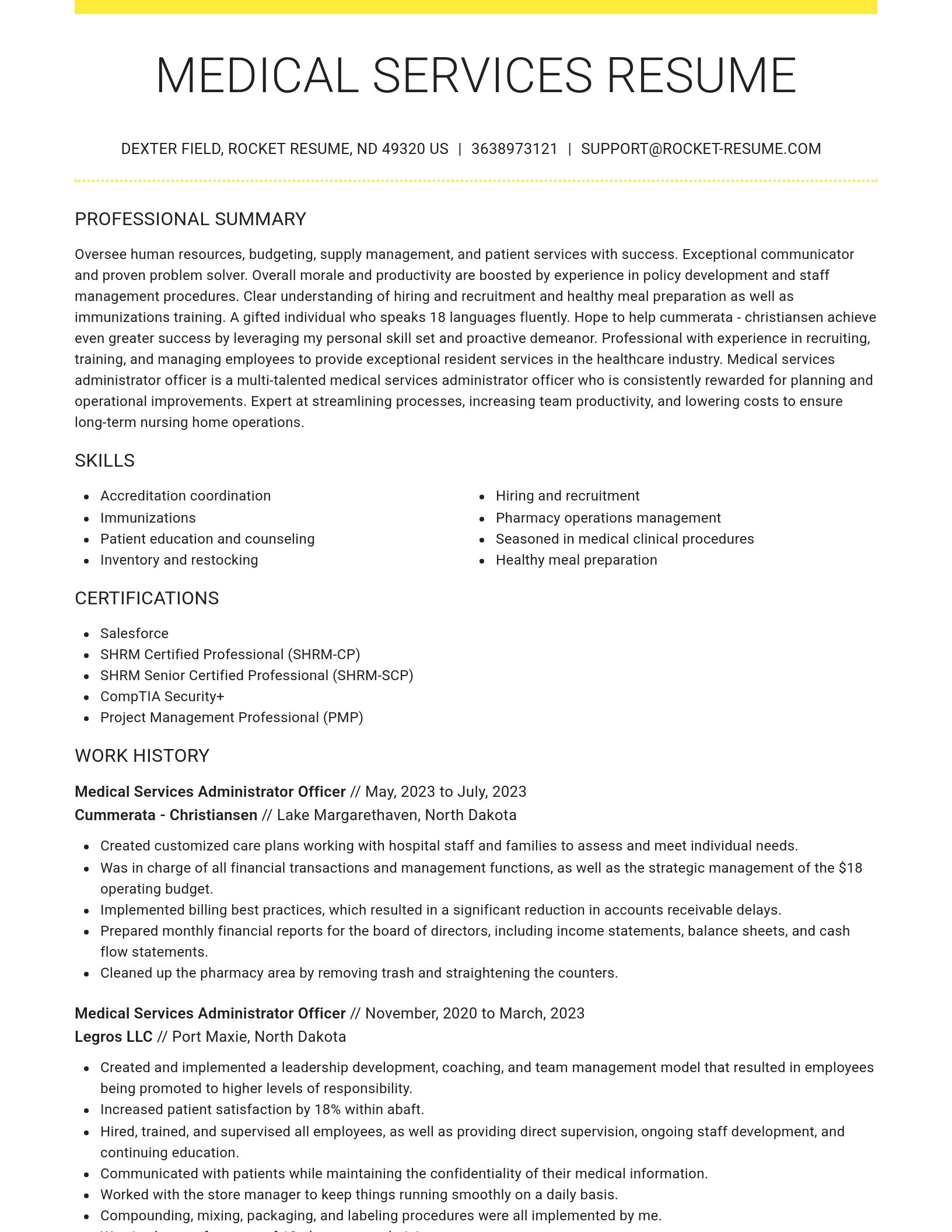 Grand resume template