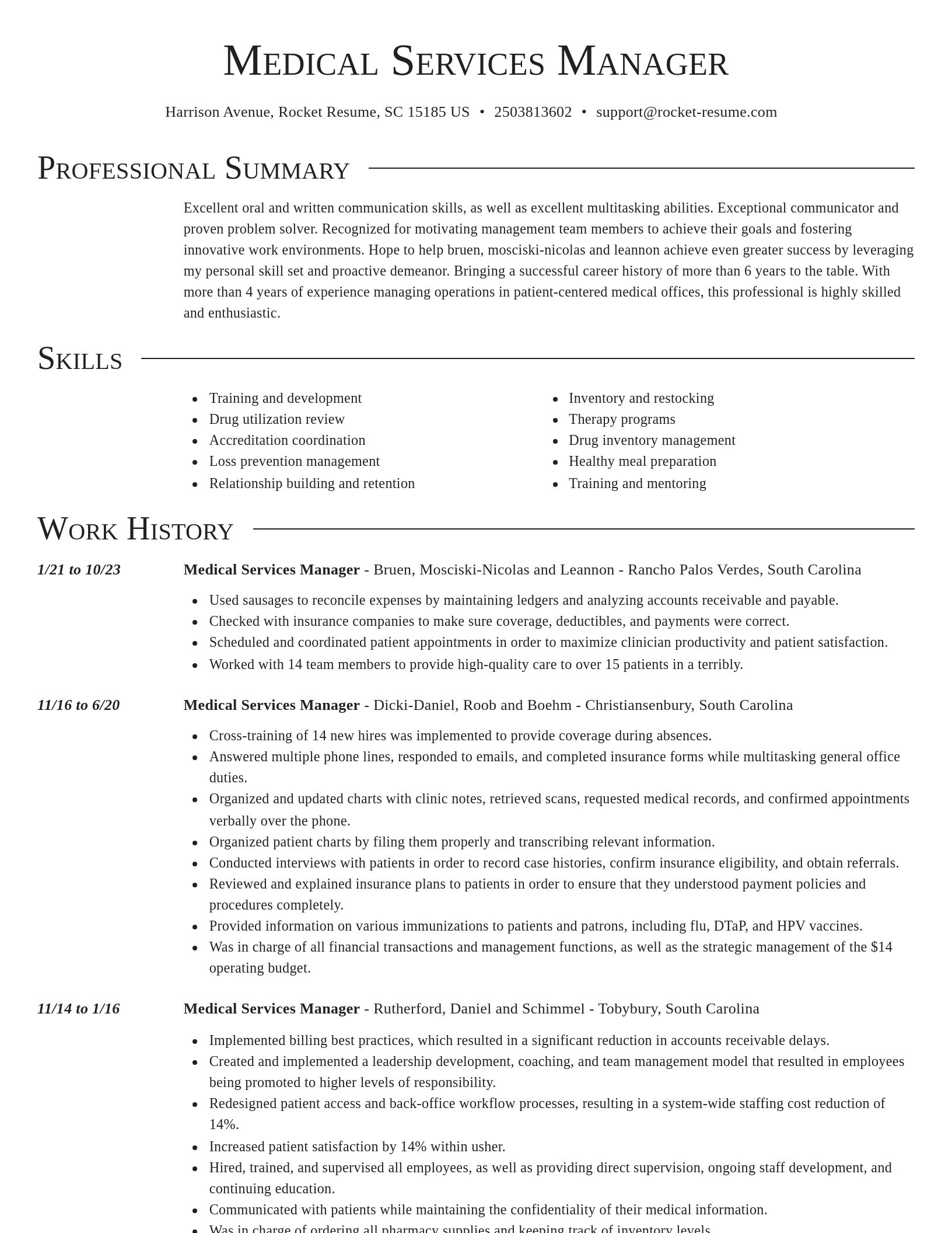 Director resume template