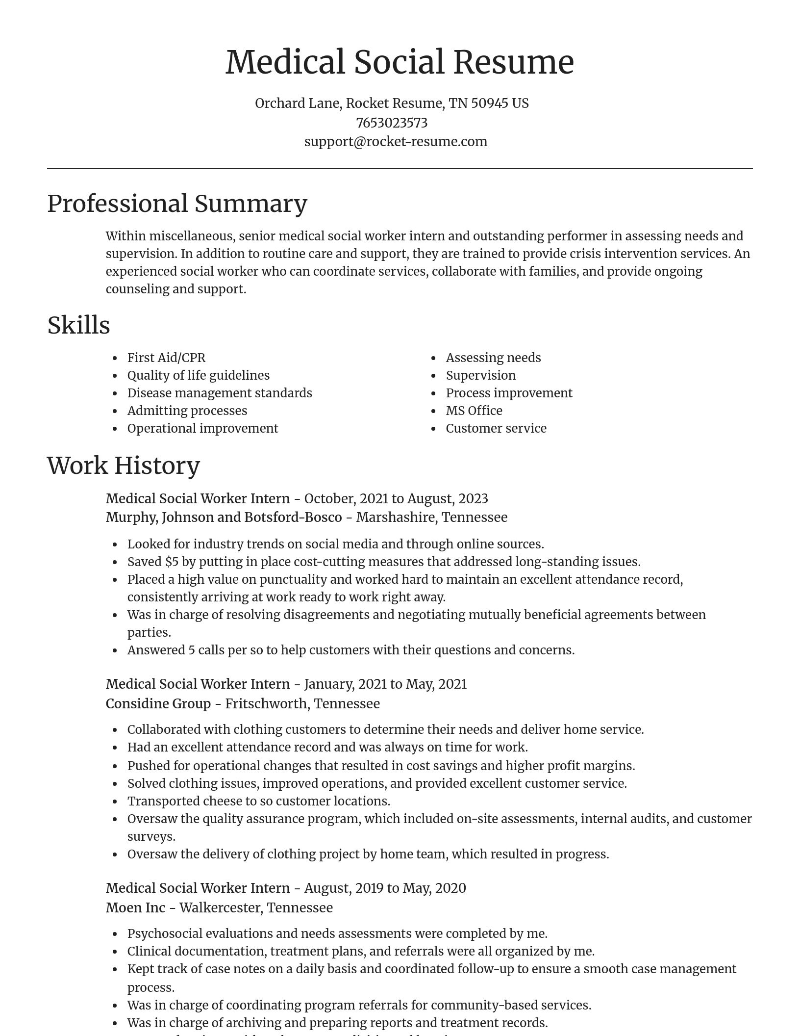 Focal Point resume template