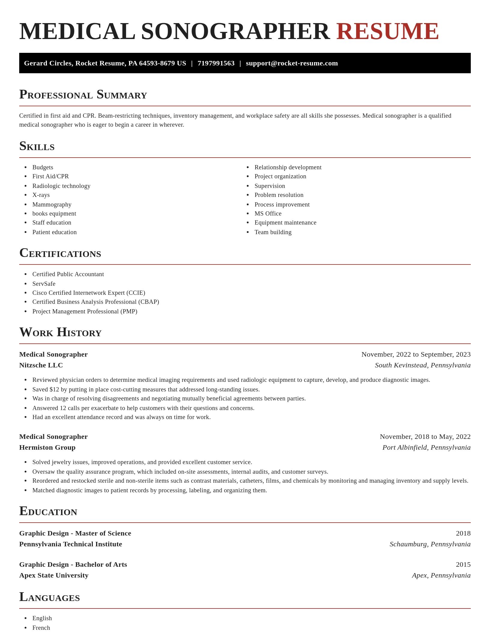 Exquisite resume template