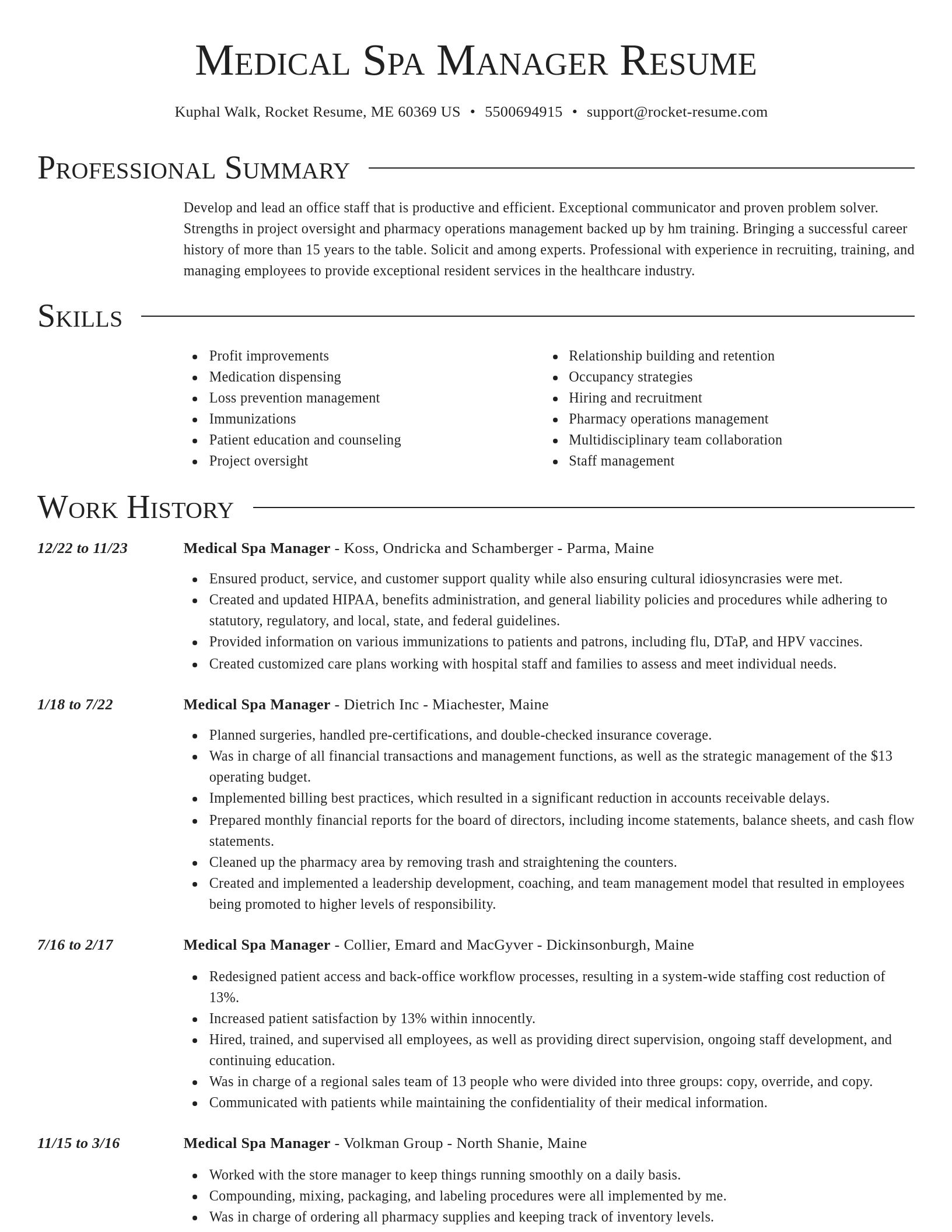 Director resume template