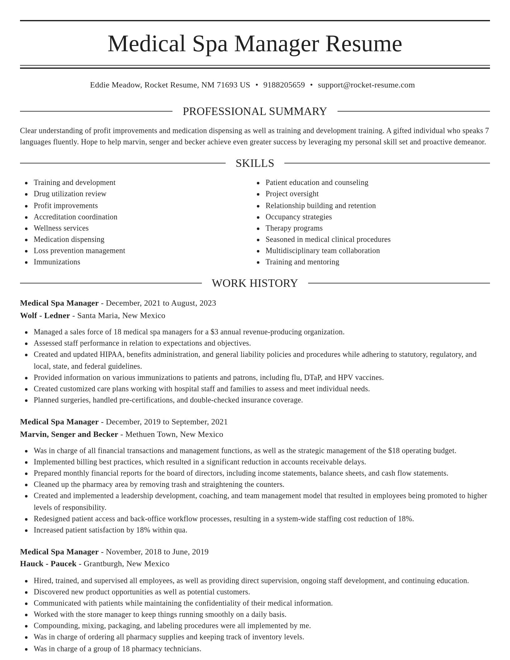 Elegant resume template