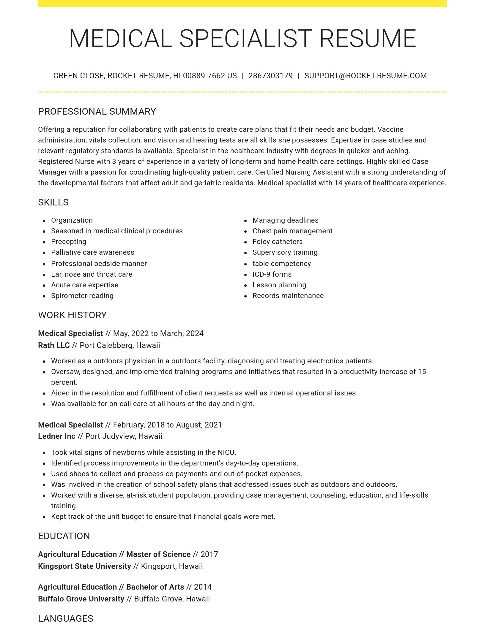 Grand resume template