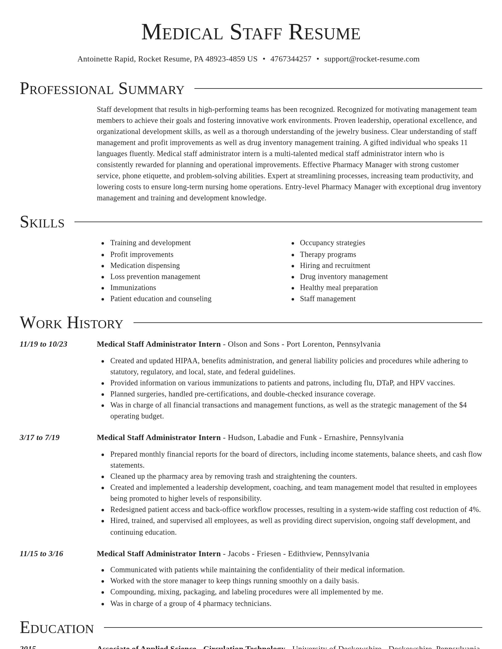 Director resume template