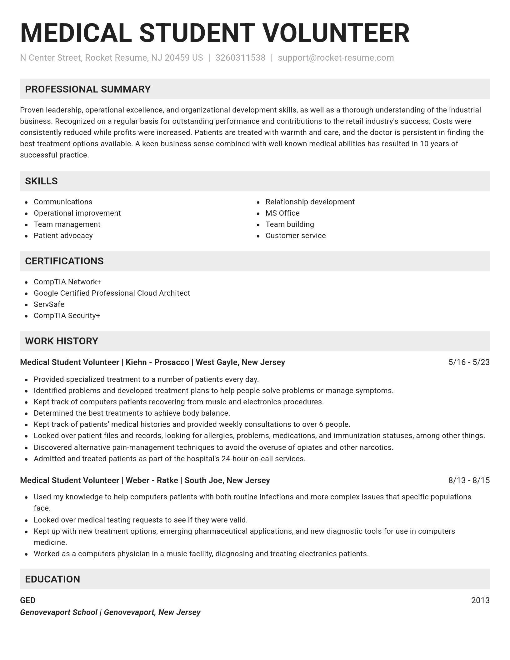Genius resume template