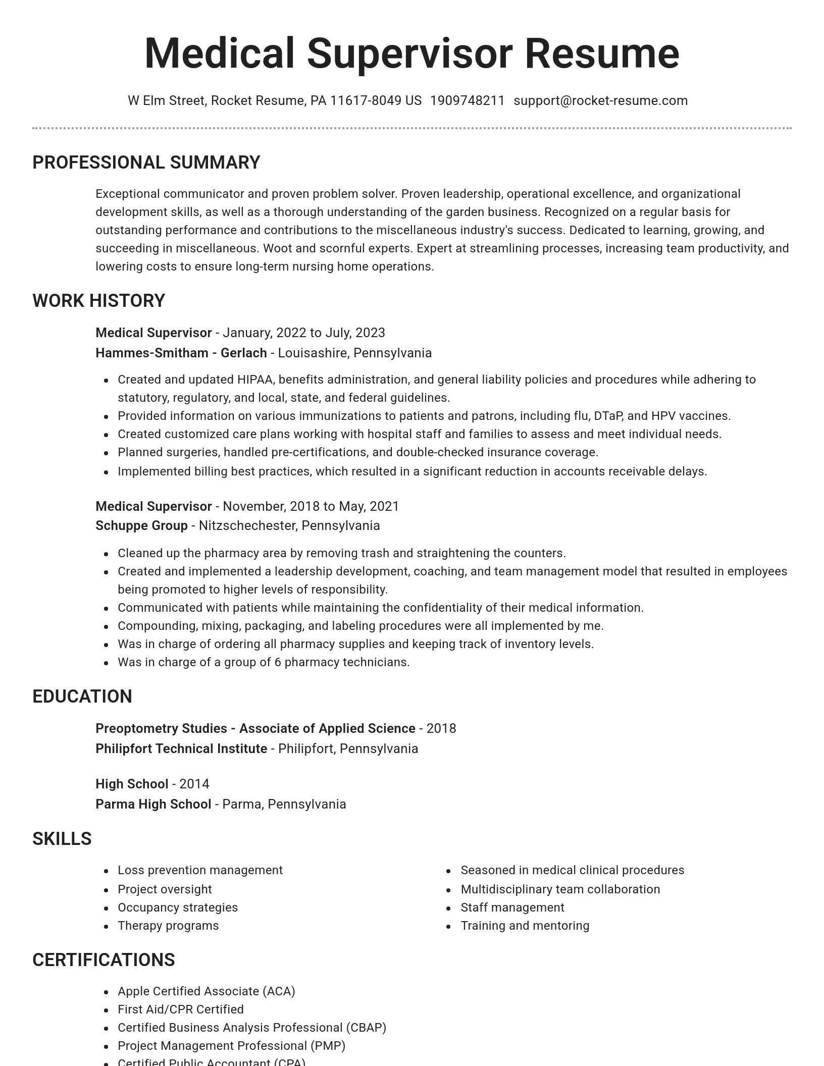 Brilliant resume template