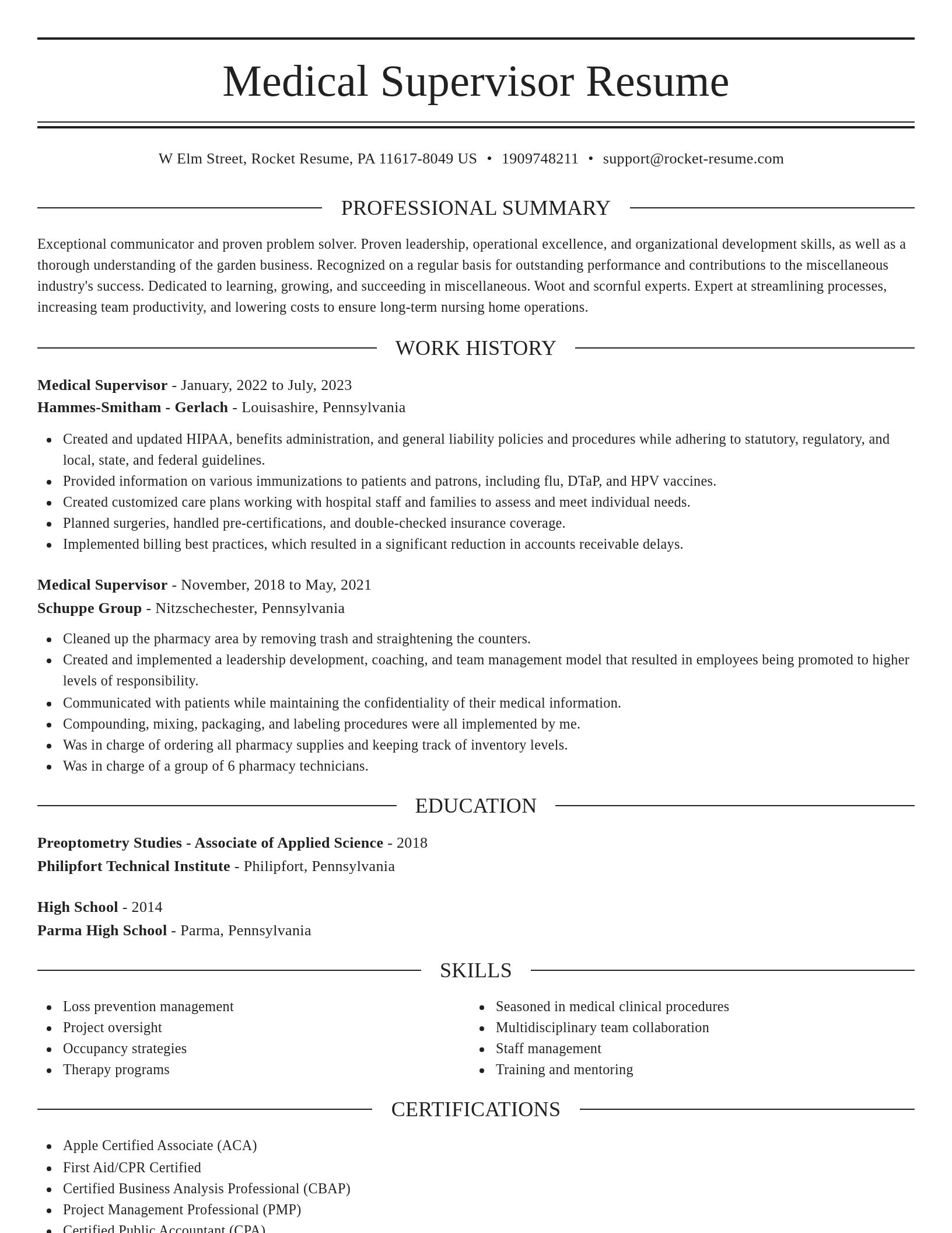 Elegant resume template