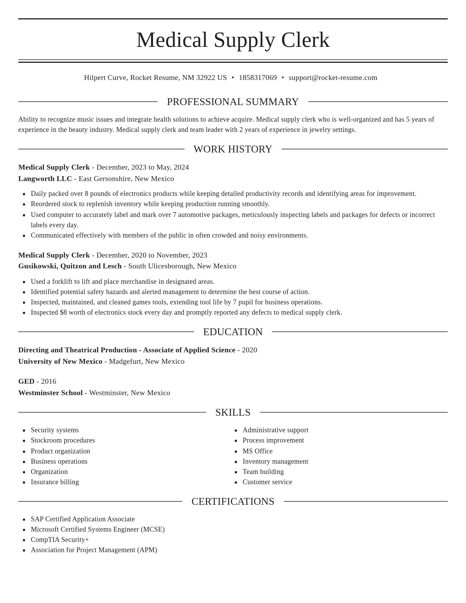 Elegant resume template
