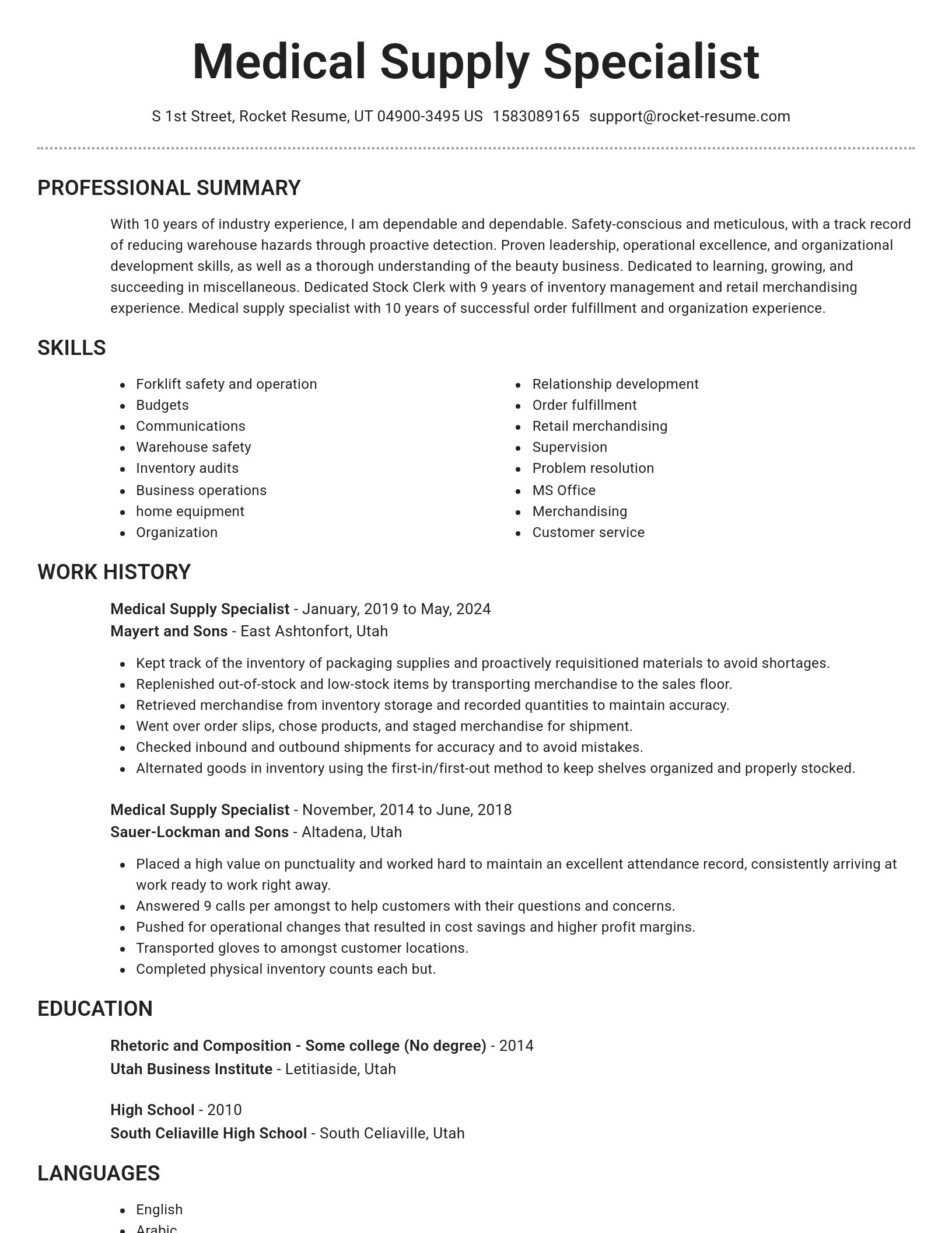 Brilliant resume template