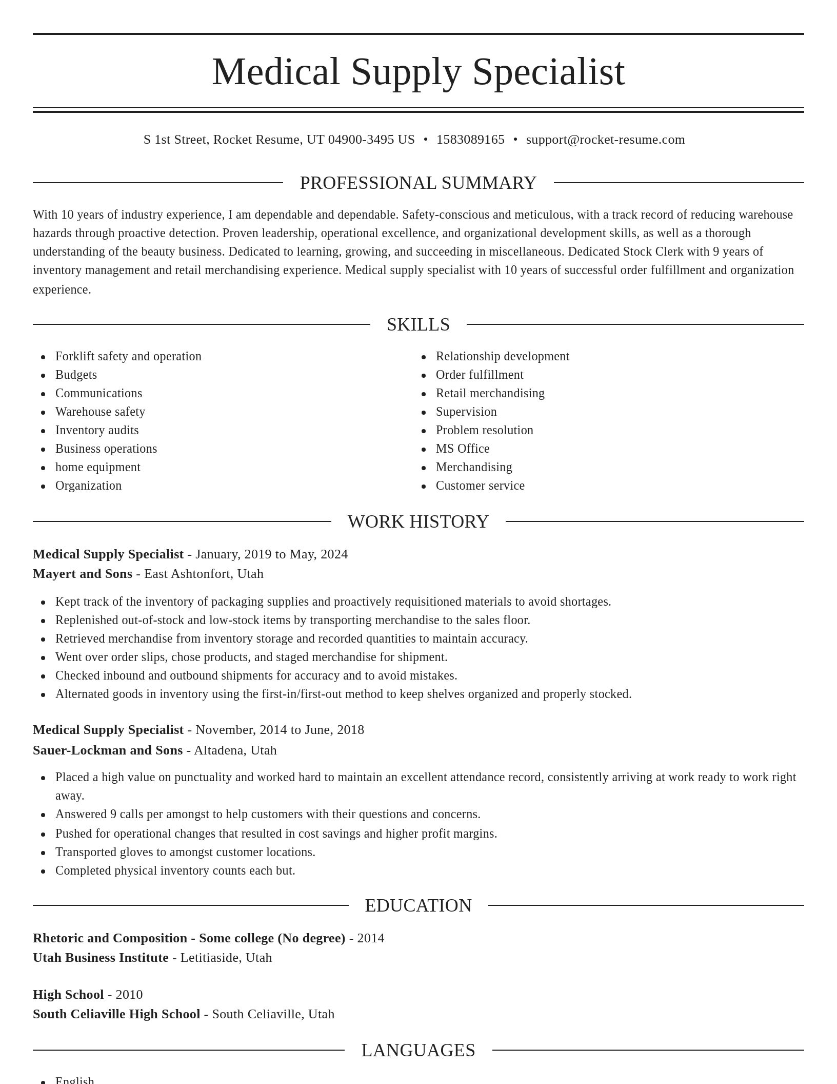 Elegant resume template