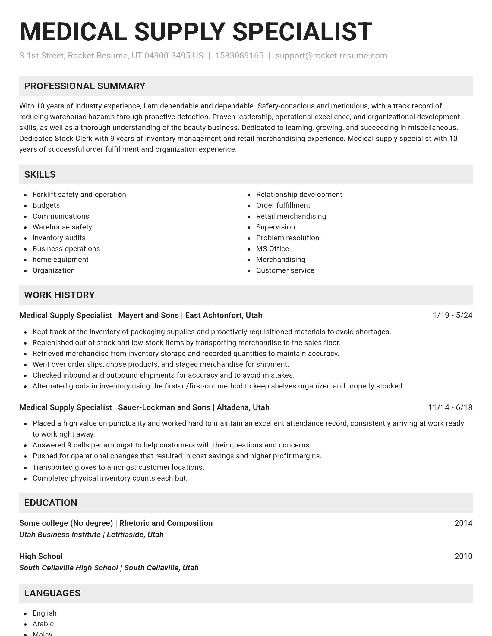 Genius resume template