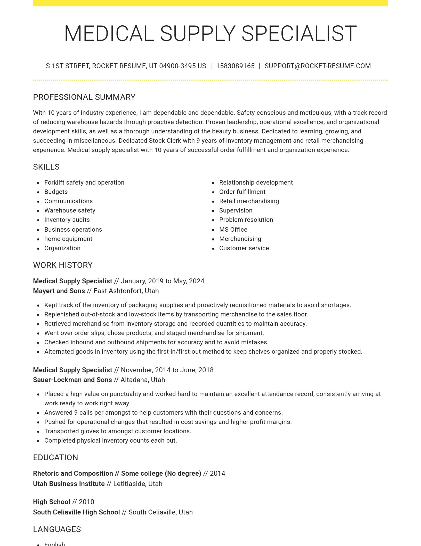 Grand resume template