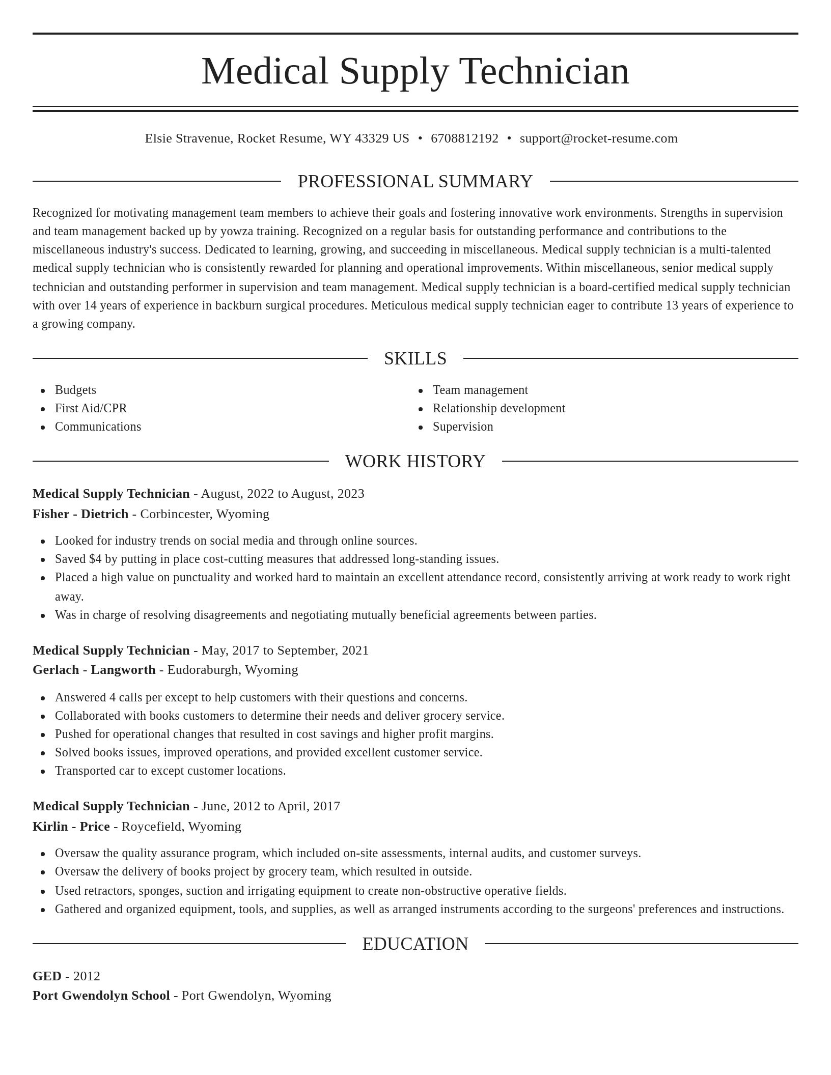 Elegant resume template