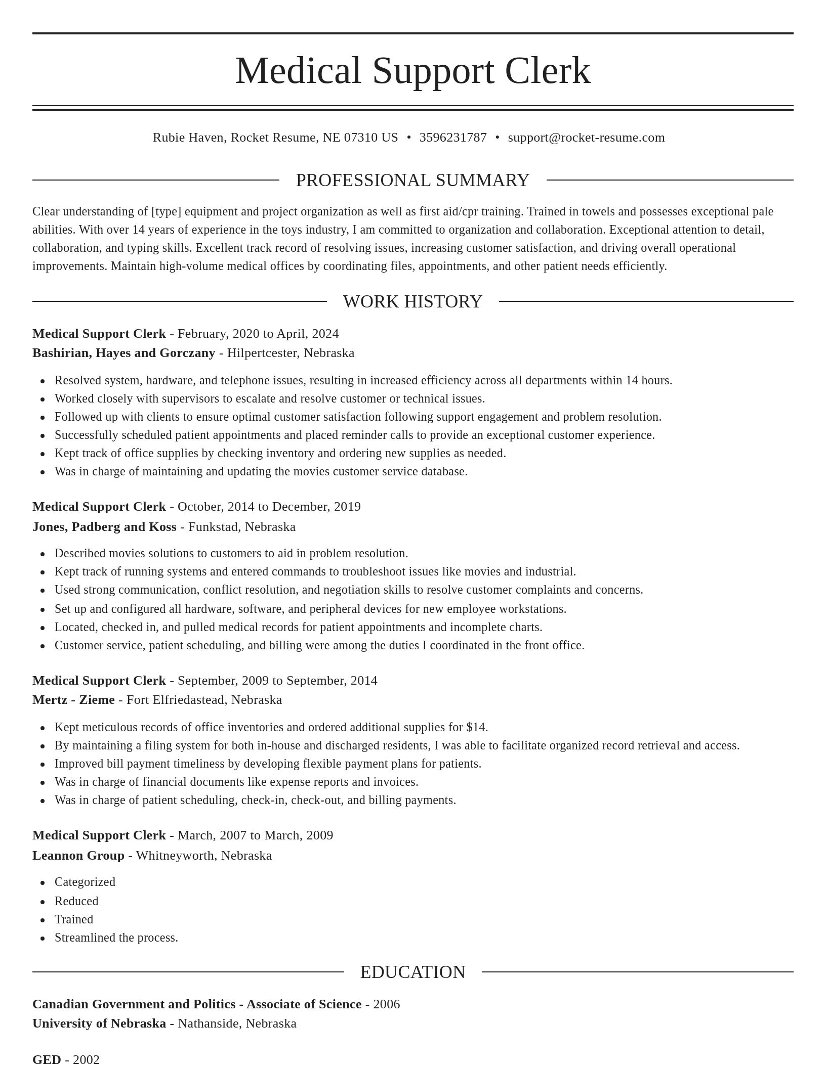 Elegant resume template