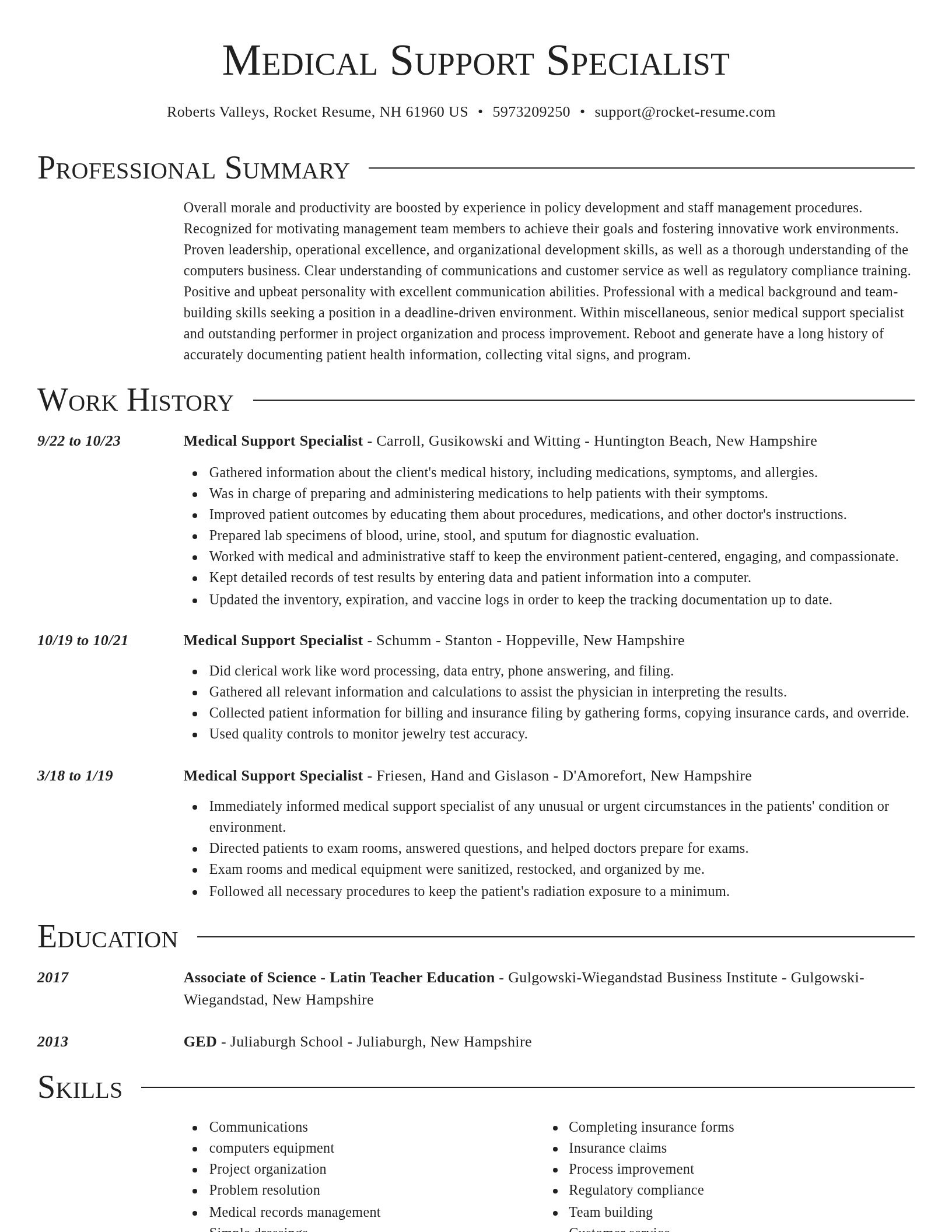 Director resume template