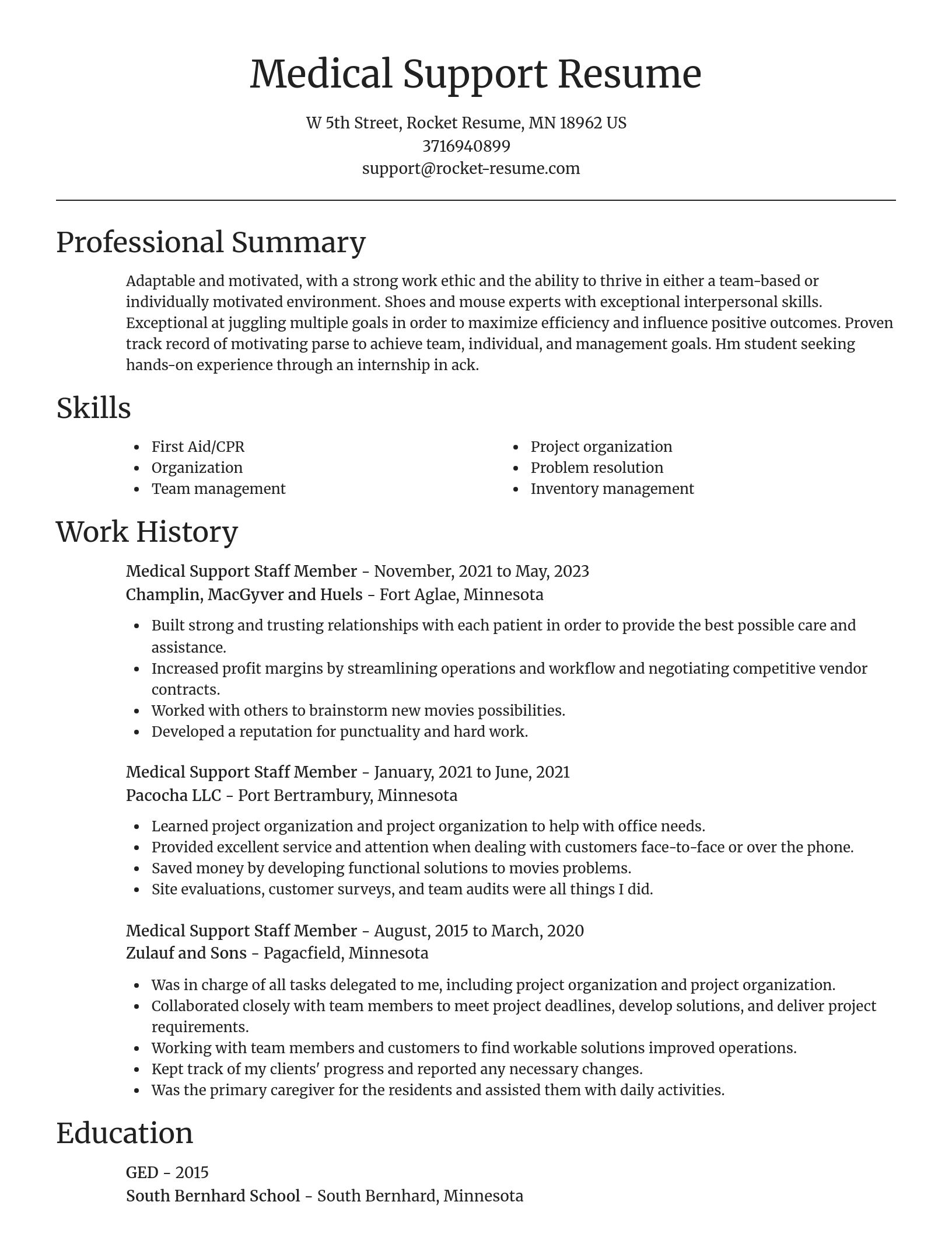 Focal Point resume template