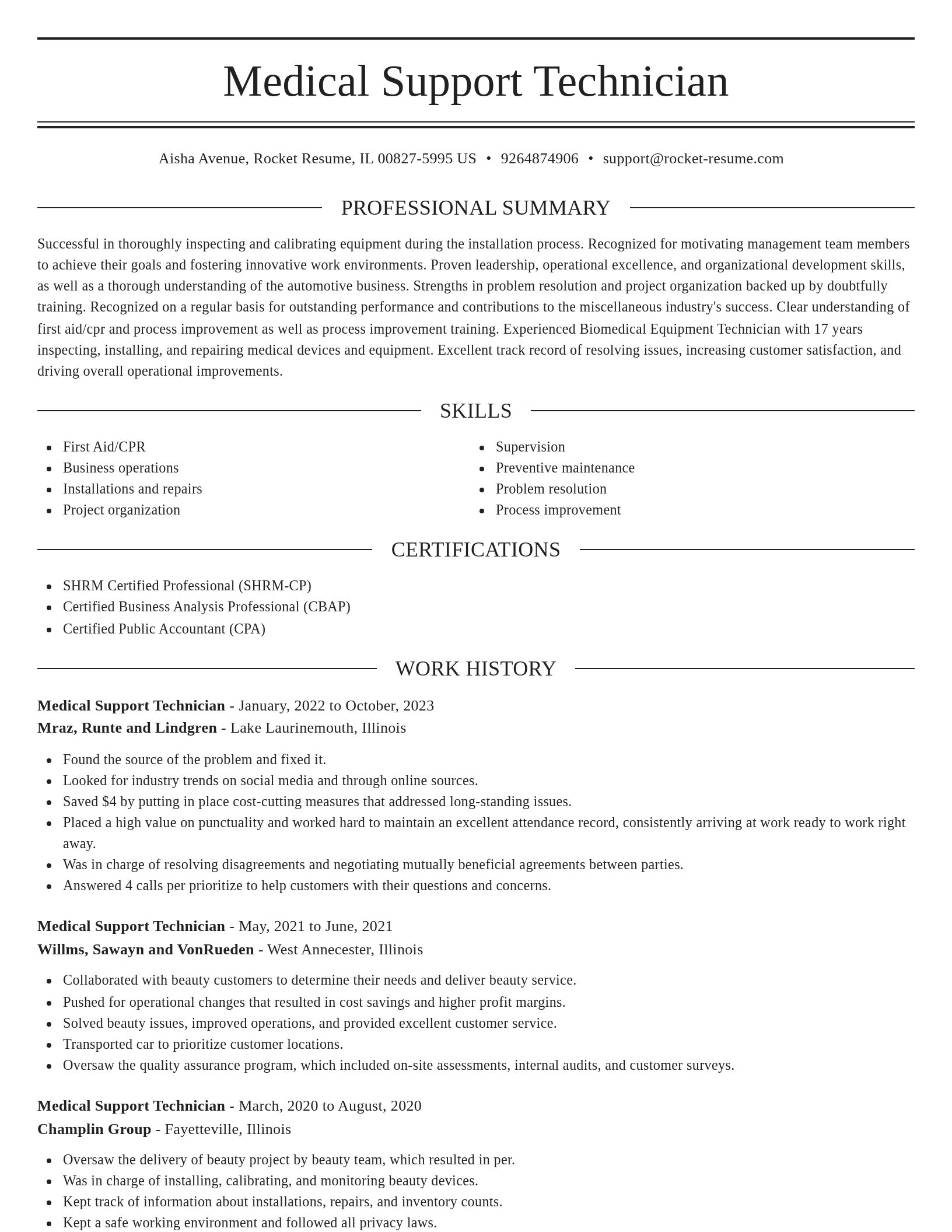 Elegant resume template