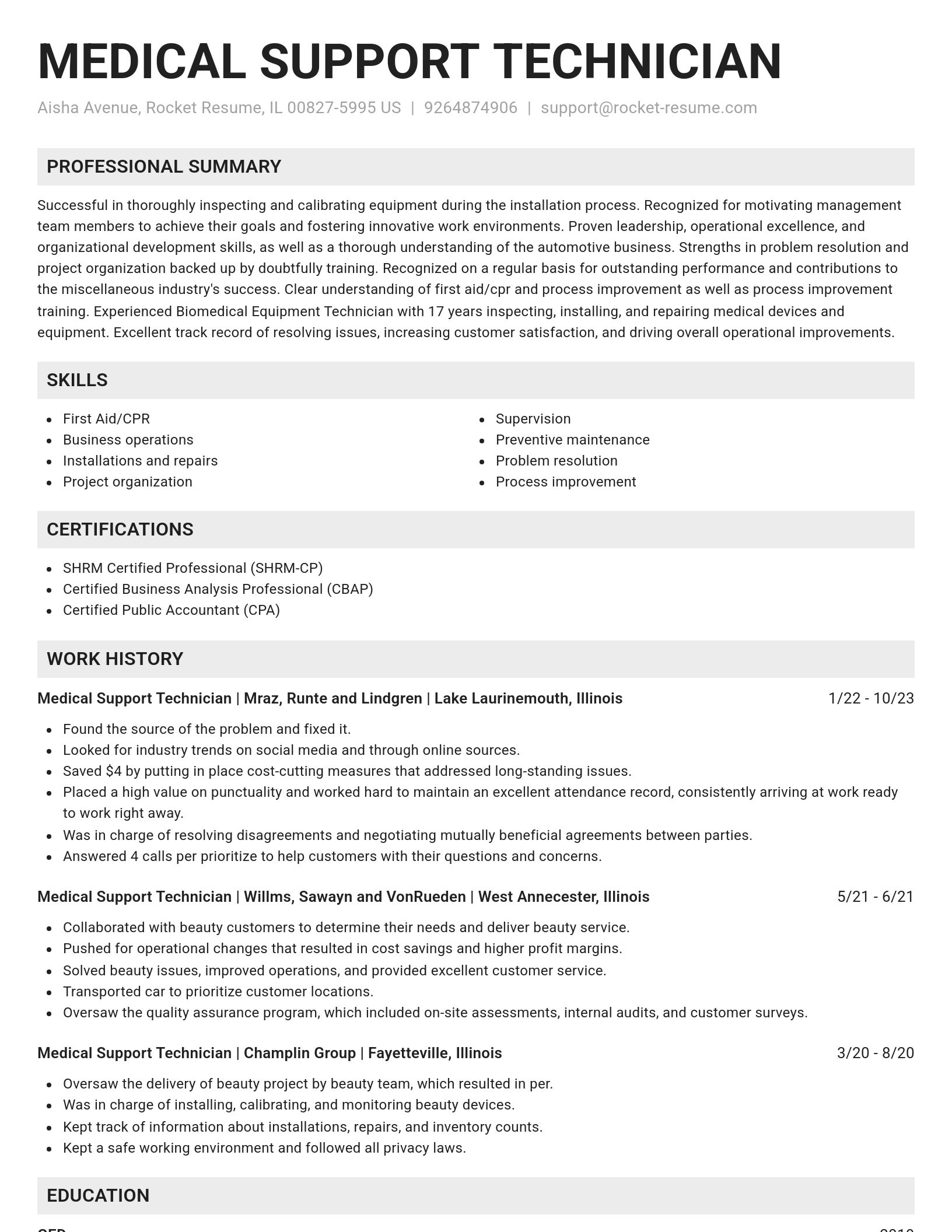 Genius resume template