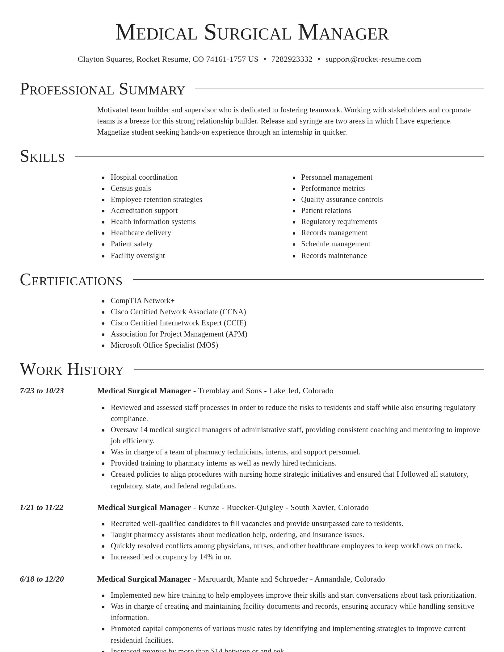 Director resume template
