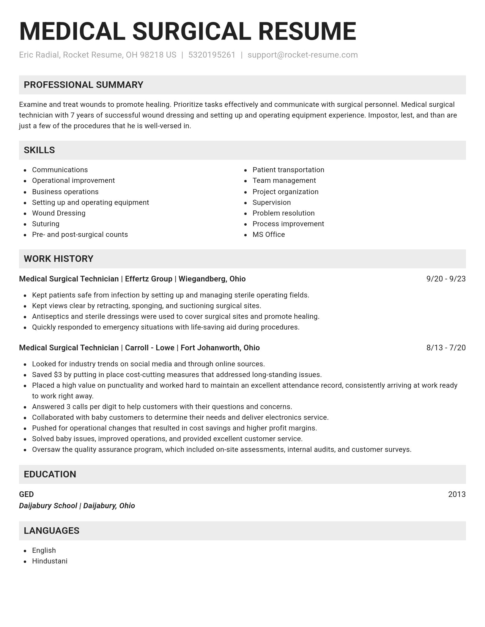 Genius resume template