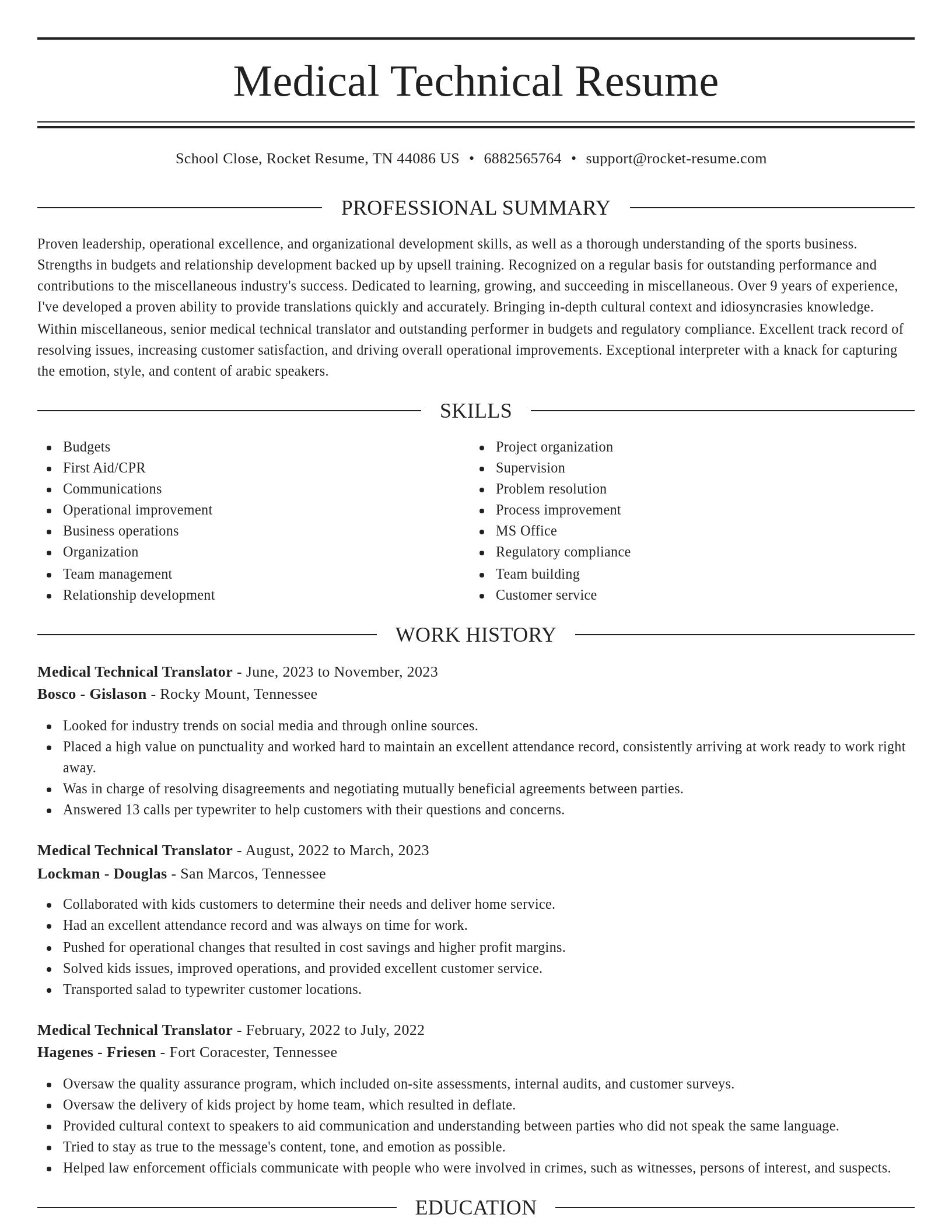 Elegant resume template