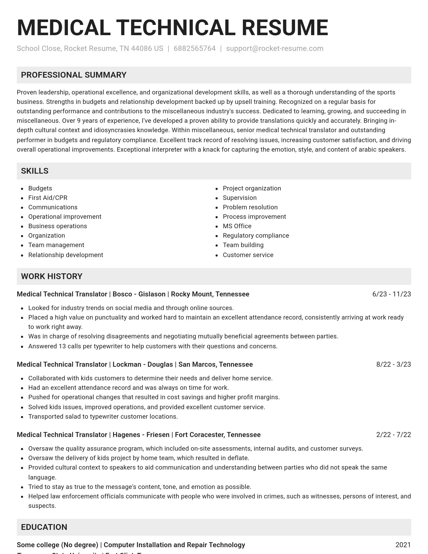 Genius resume template