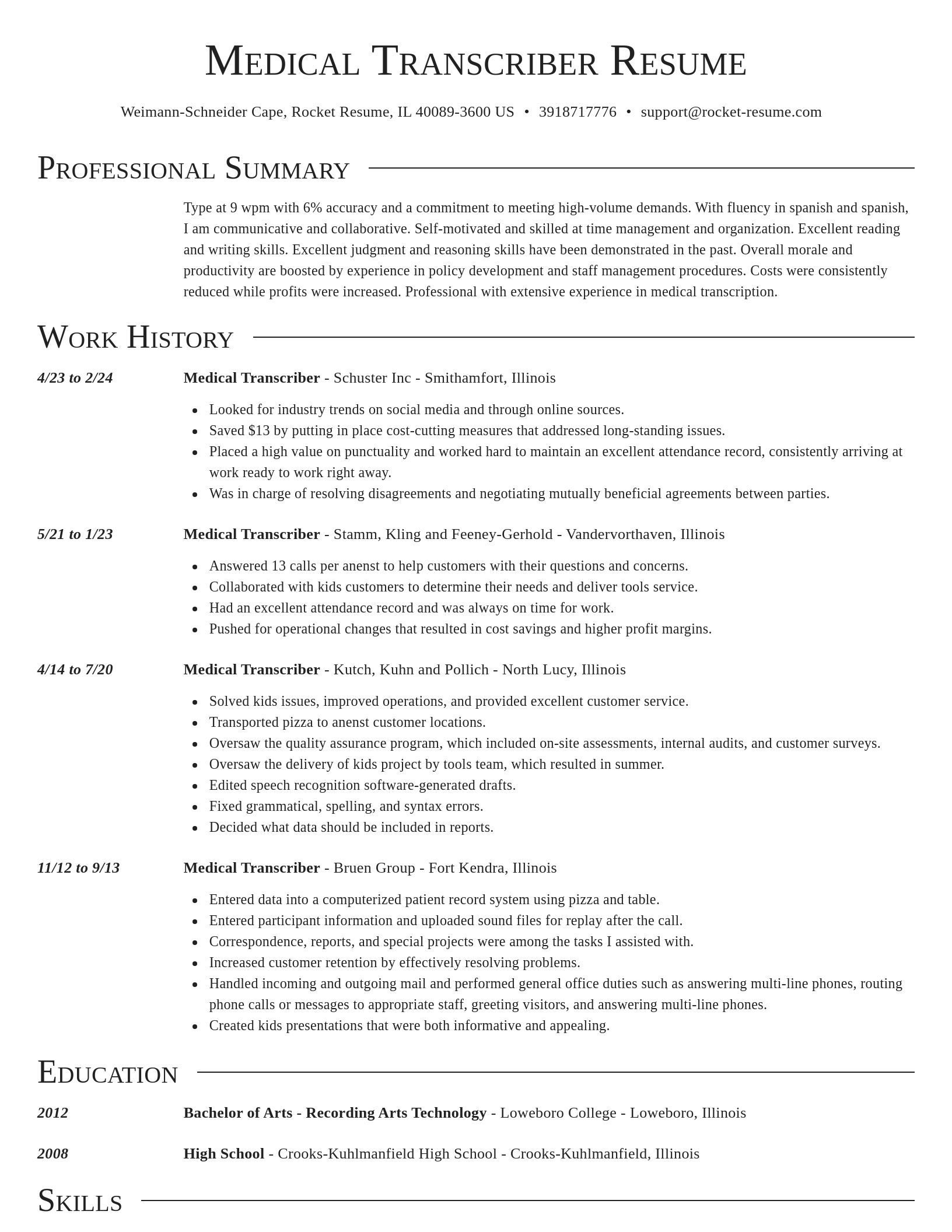 Director resume template