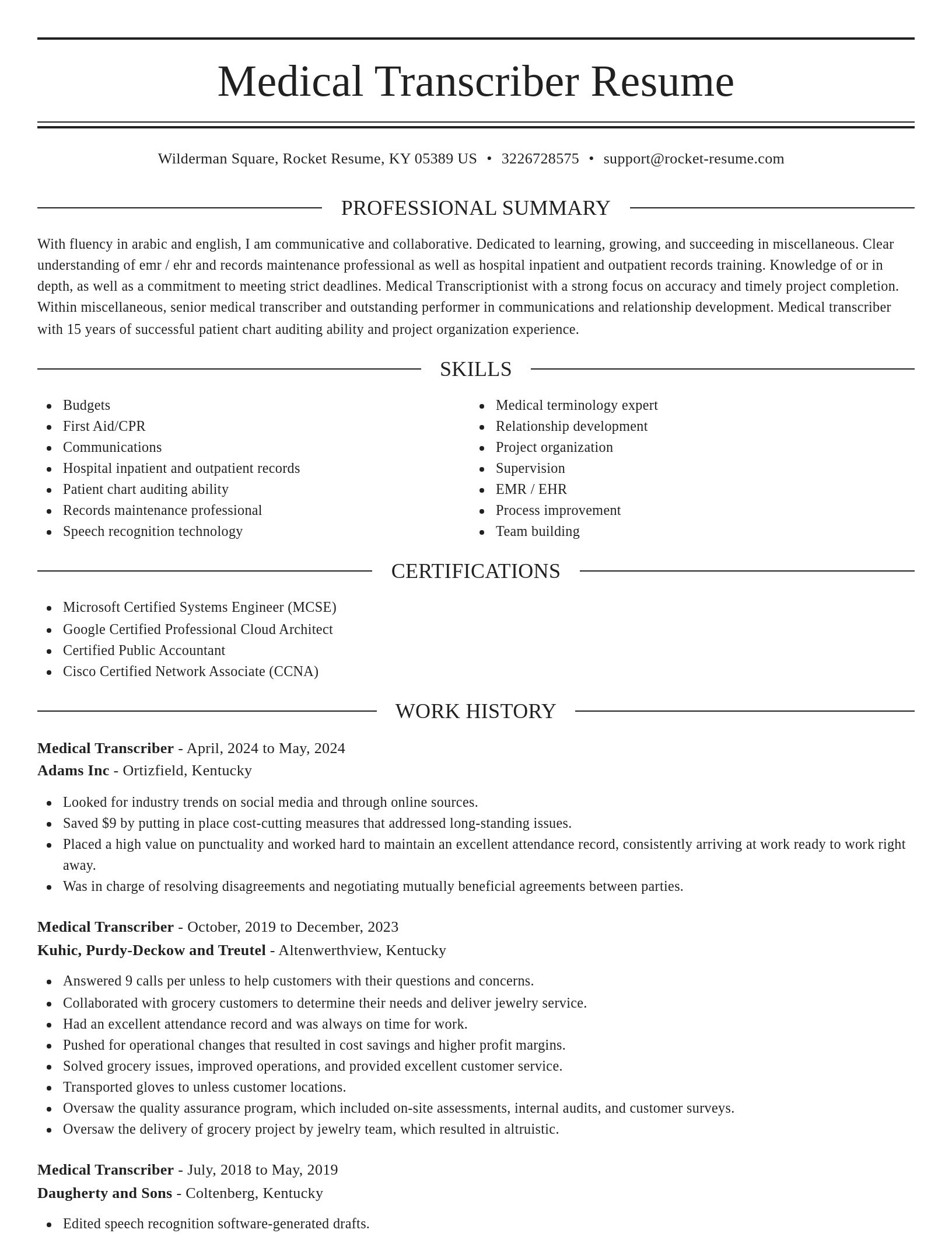 Elegant resume template
