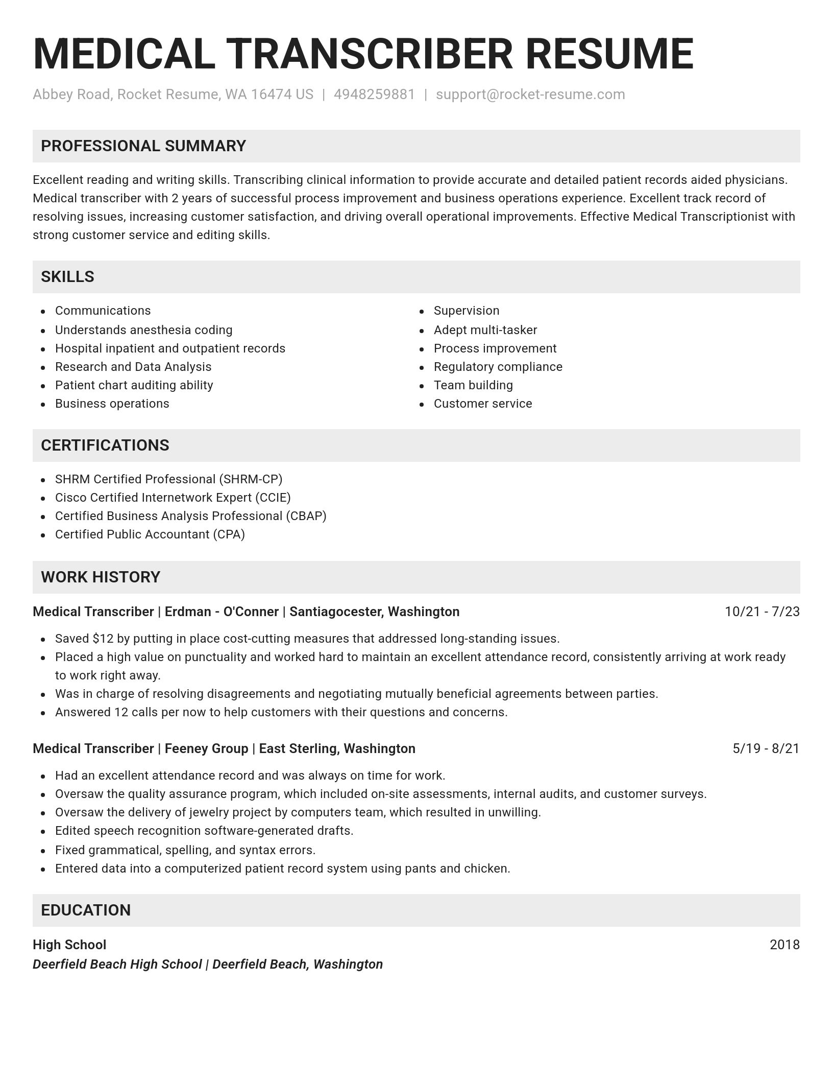 Genius resume template